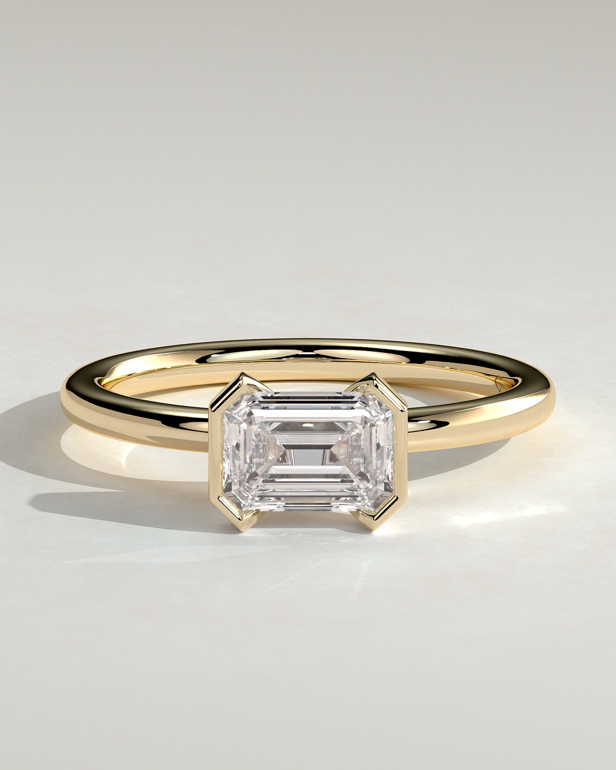 MET 0092 - 1 ct center stone - 18k Yellow Gold source reference - front view