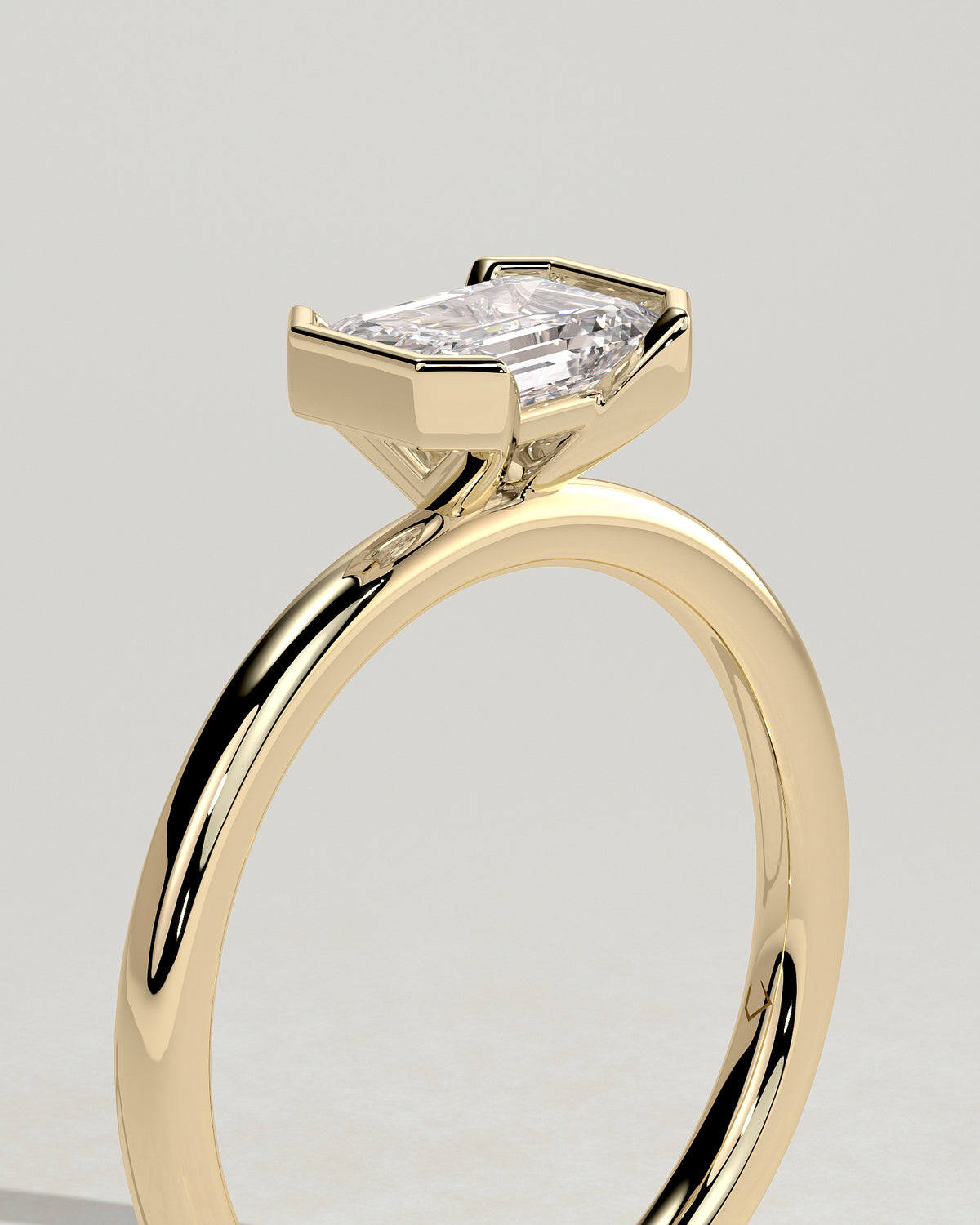 MET 0092 - 1 ct center stone - 18k Yellow Gold source reference - setting detail view