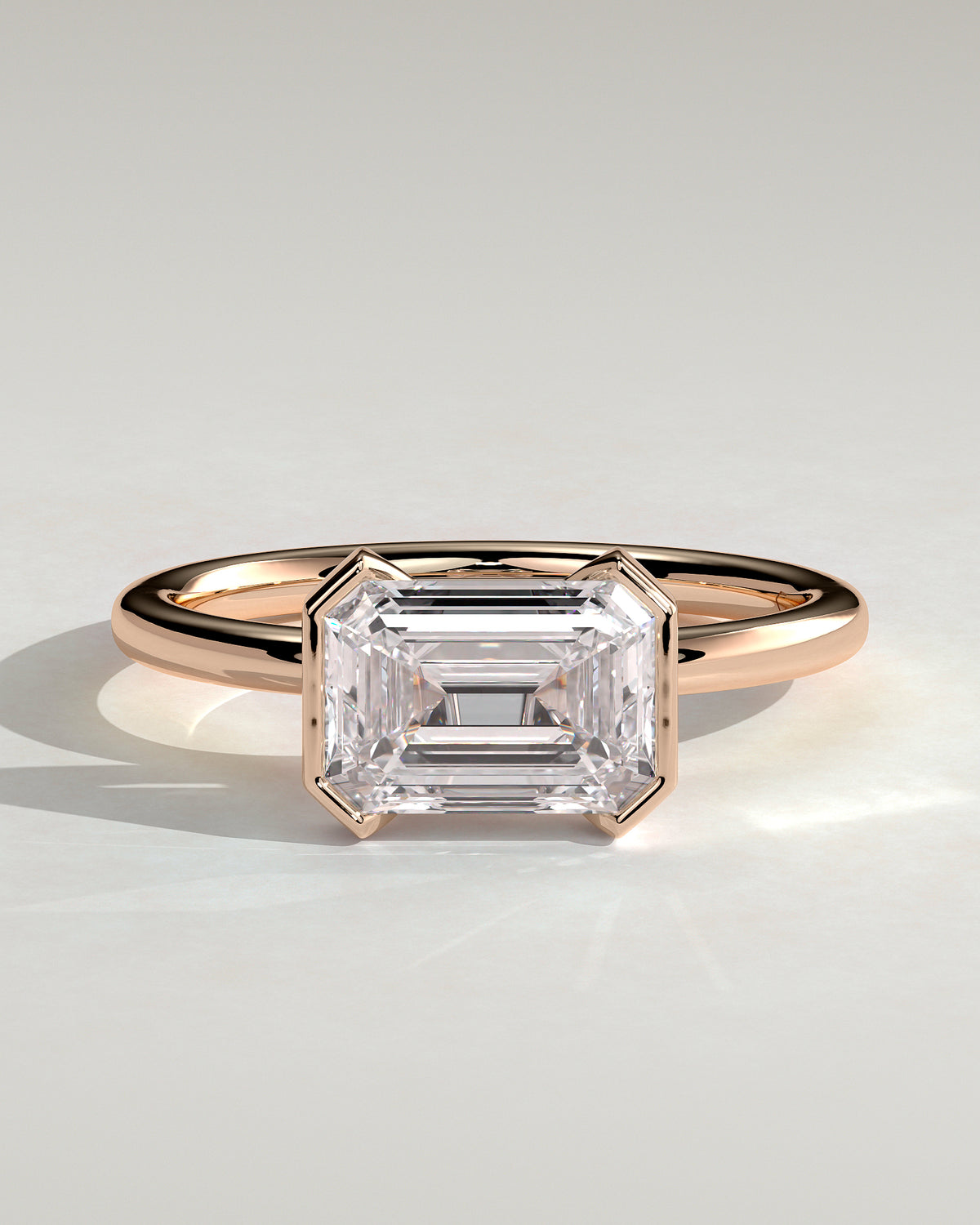MET 0092 - 2 ct center stone - 18k Rose Gold source reference - front view