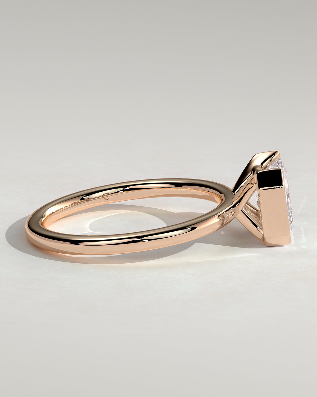 MET 0092 - 2 ct center stone - 18k Rose Gold source reference - setting detail view