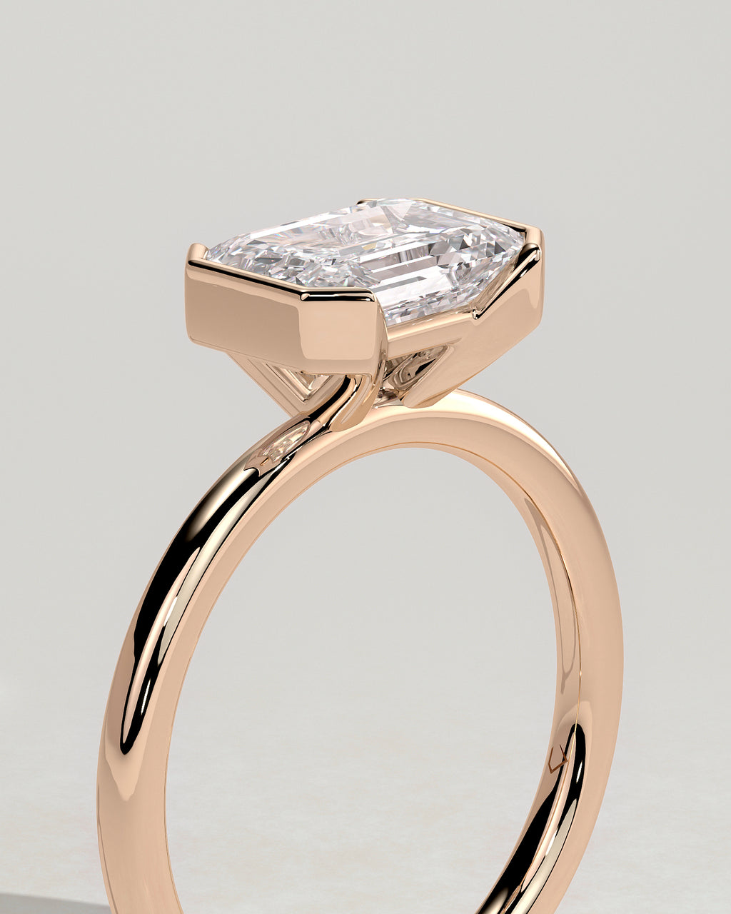 MET 0092 - 2 ct center stone - 18k Rose Gold source reference - setting detail view