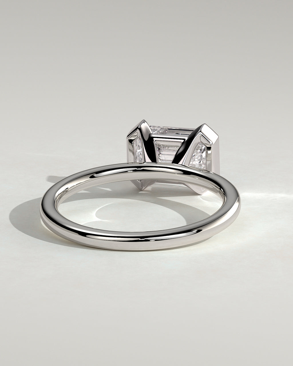 MET 0092 - 2 ct center stone - 18k White Gold source reference - setting detail view