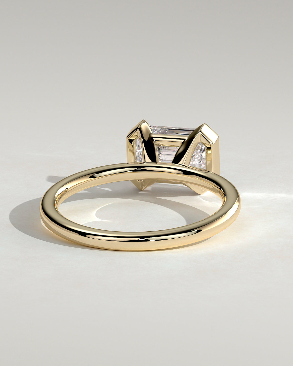 MET 0092 - 2 ct center stone - 18k Yellow Gold source reference - setting detail view