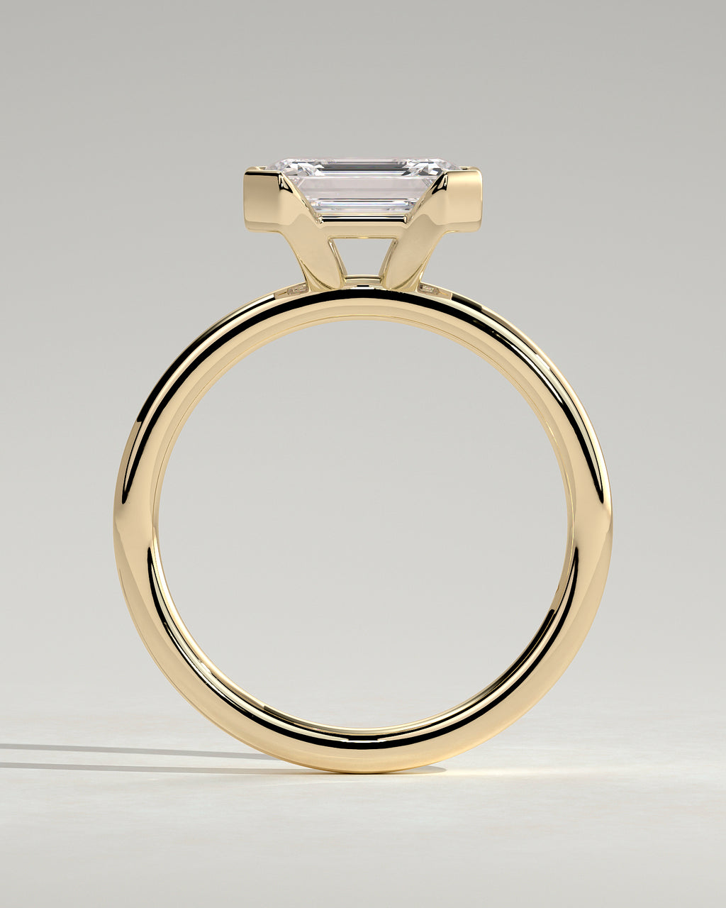 MET 0092 - 2 ct center stone - 18k Yellow Gold source reference - setting detail view