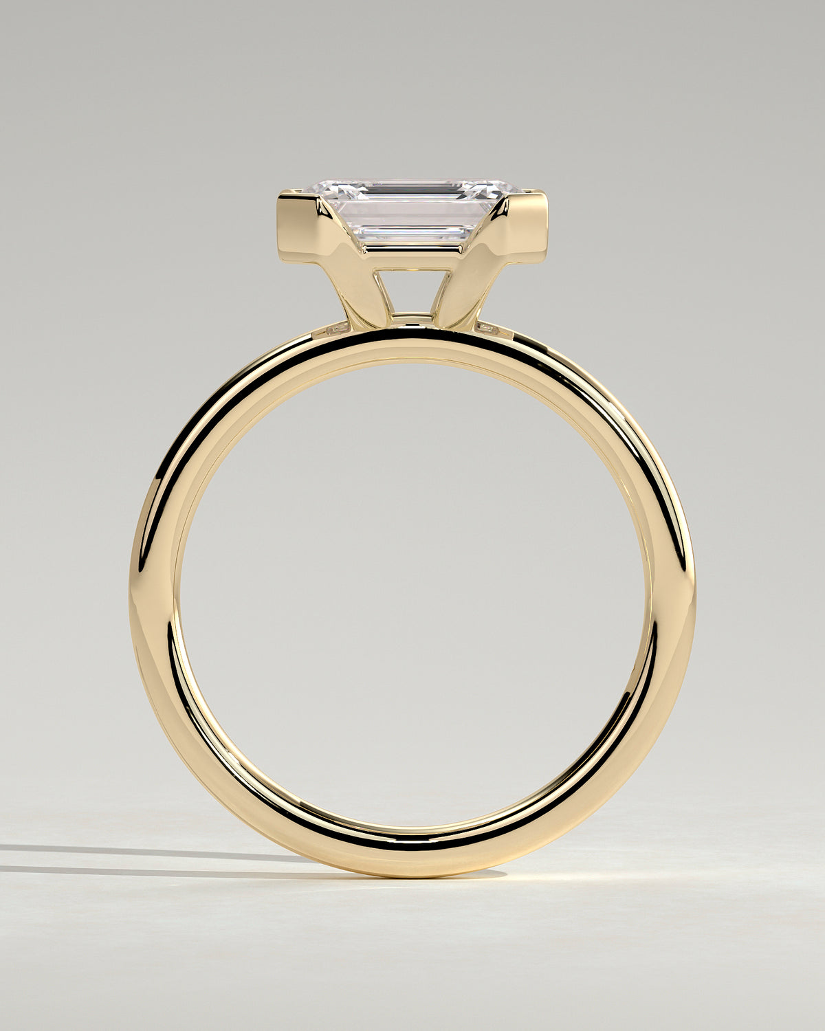 MET 0092 - 2 ct center stone - 18k Yellow Gold source reference - setting detail view