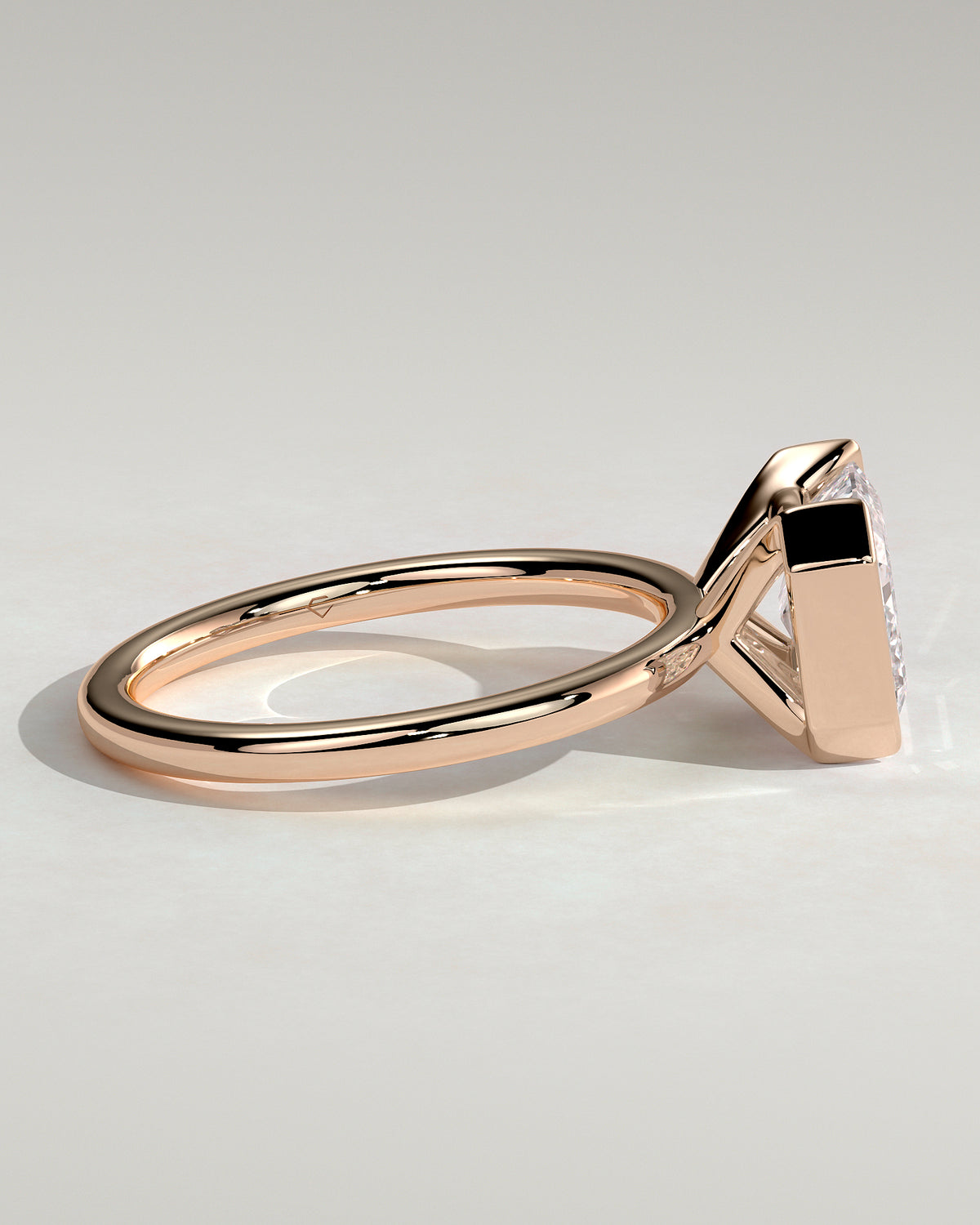 MET 0092 - 3 ct center stone - 18k Rose Gold source reference - setting detail view
