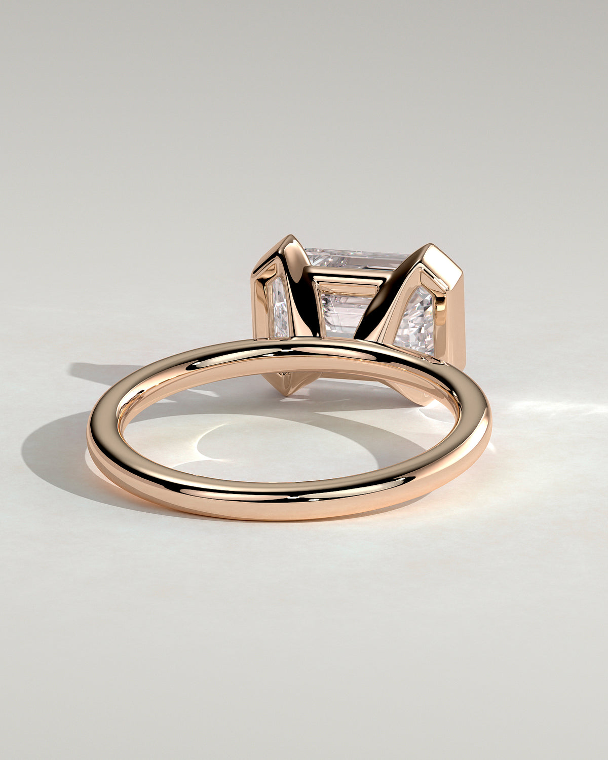 MET 0092 - 3 ct center stone - 18k Rose Gold source reference - setting detail view