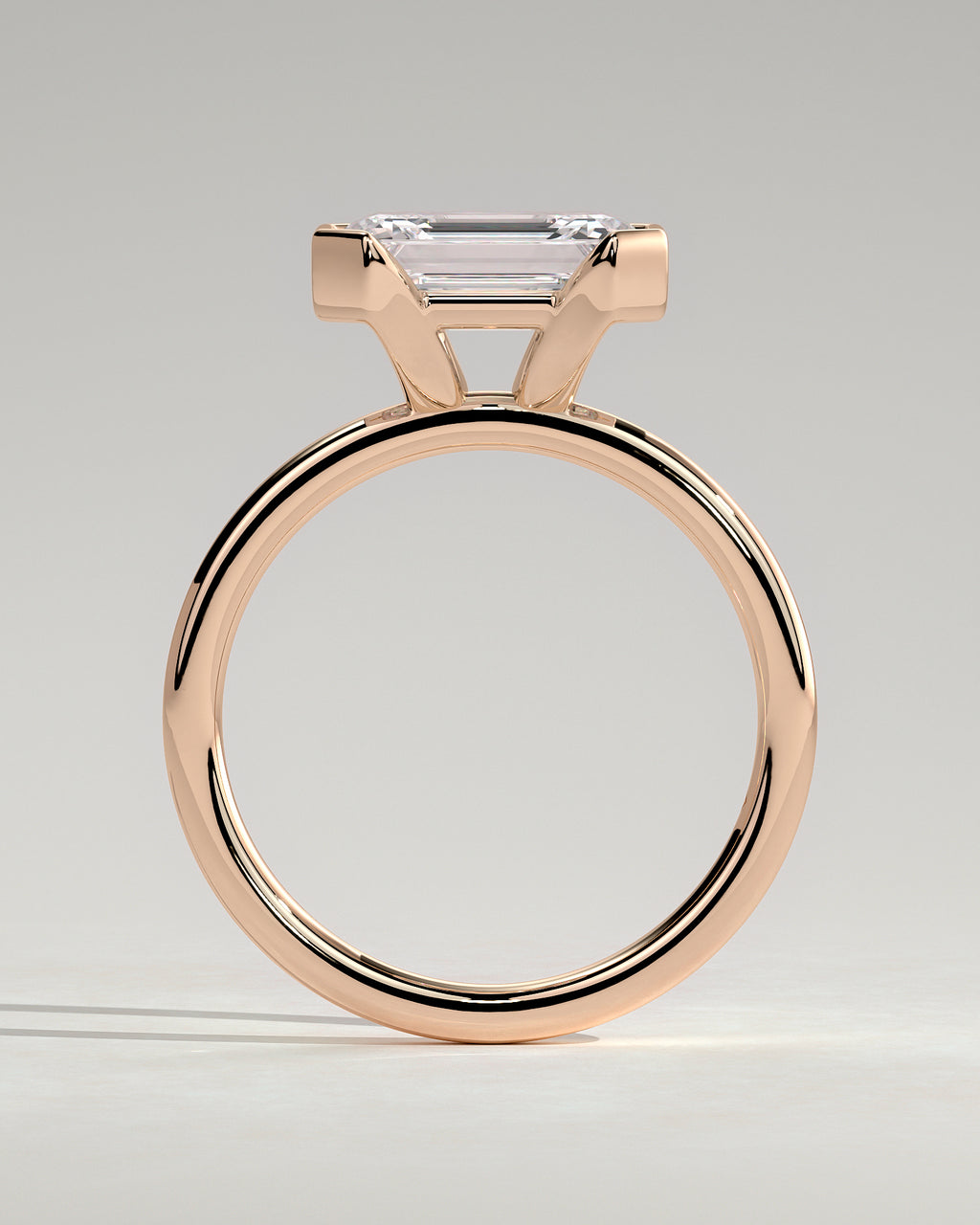 MET 0092 - 3 ct center stone - 18k Rose Gold source reference - setting detail view