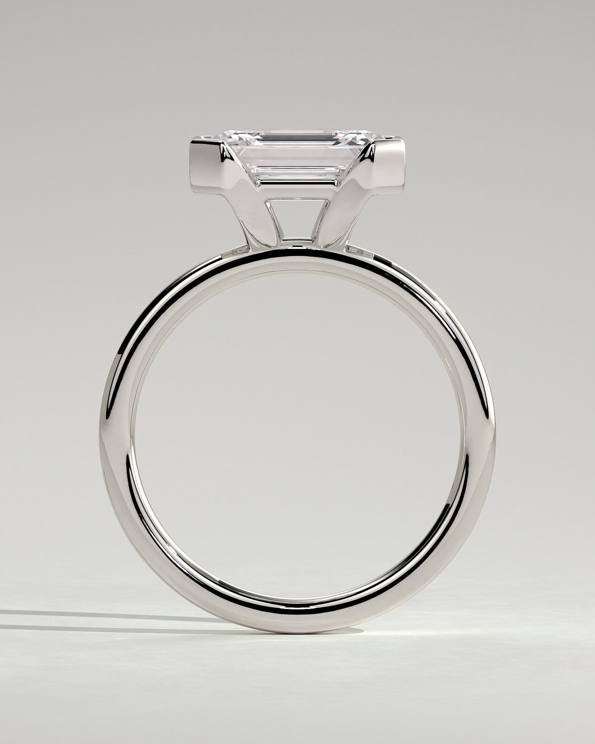 MET 0092 - 3 ct center stone - 18k White Gold source reference - setting detail view