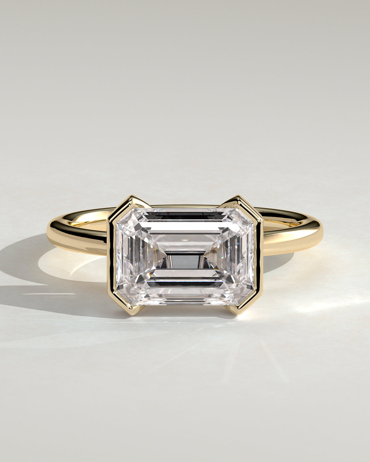 MET 0092 - 3 ct center stone - 18k Yellow Gold source reference - front view