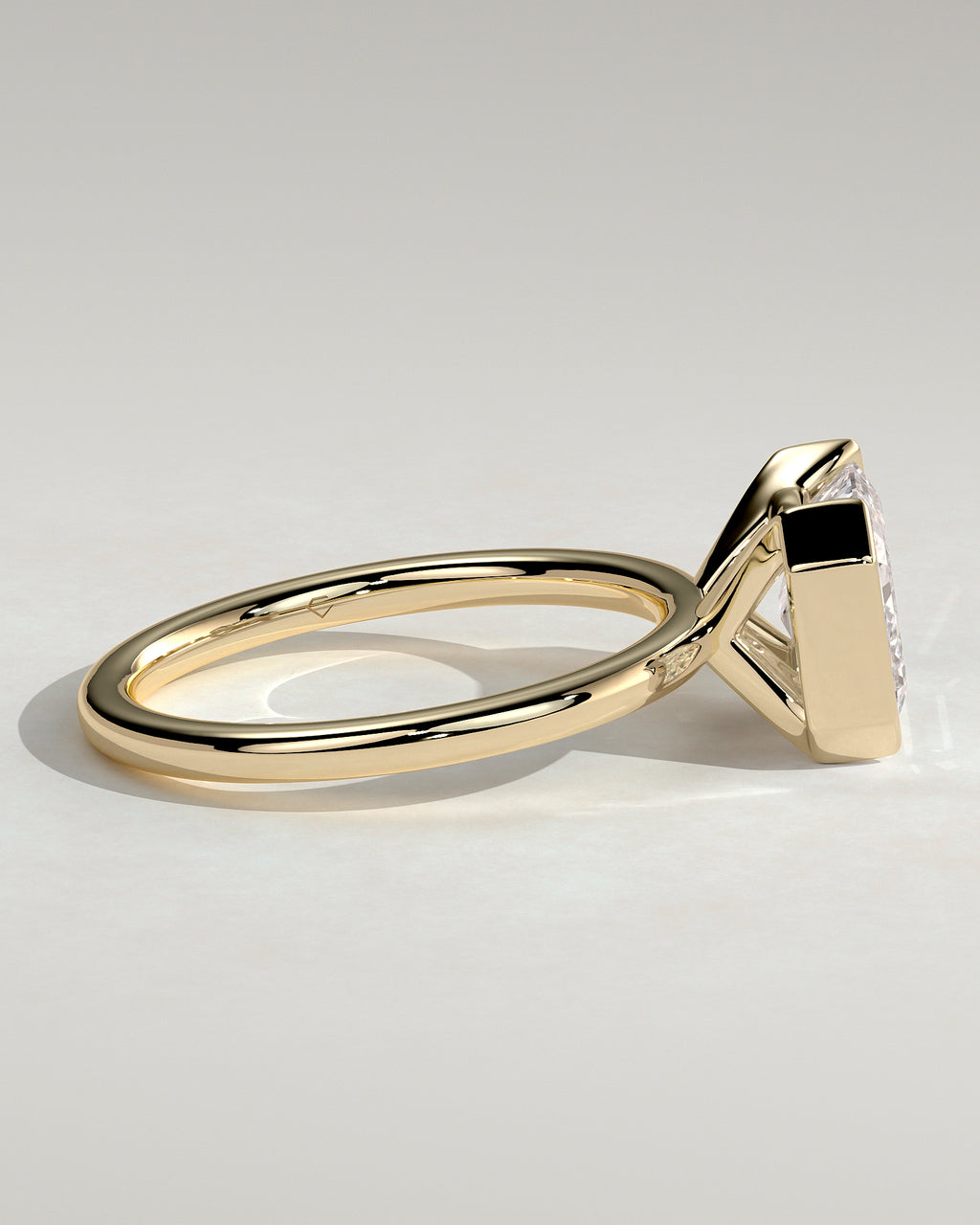 MET 0092 - 3 ct center stone - 18k Yellow Gold source reference - setting detail view