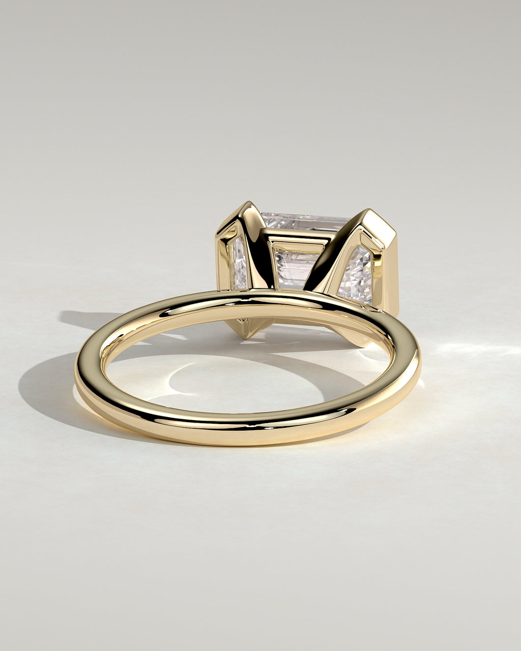 MET 0092 - 3 ct center stone - 18k Yellow Gold source reference - setting detail view