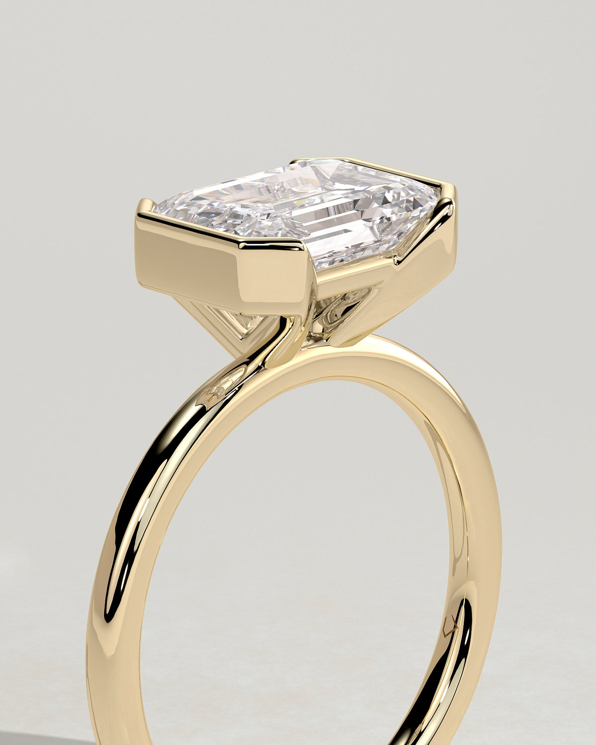 MET 0092 - 3 ct center stone - 18k Yellow Gold source reference - setting detail view