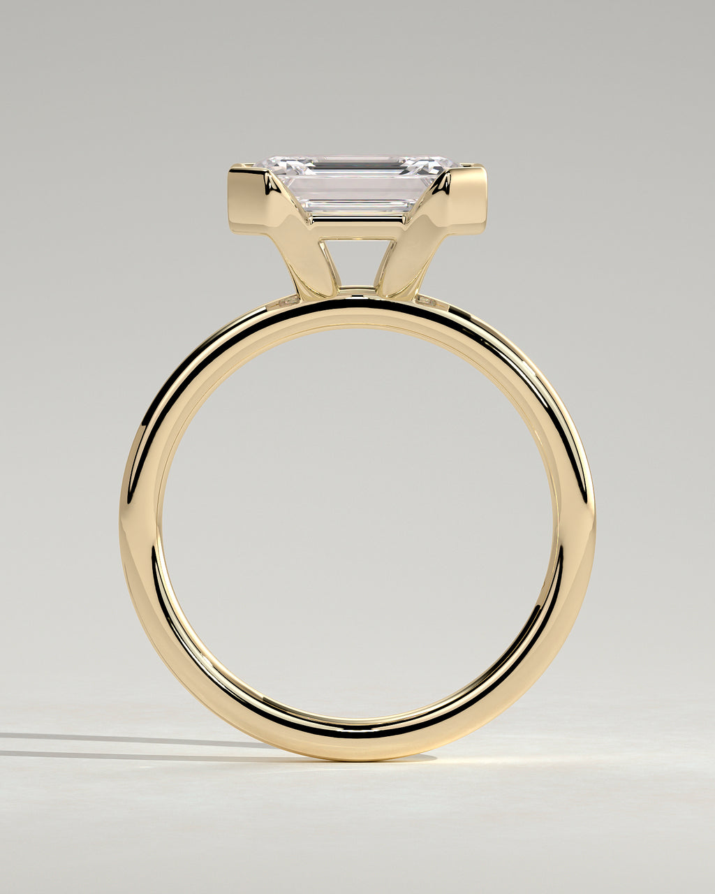 MET 0092 - 3 ct center stone - 18k Yellow Gold source reference - setting detail view