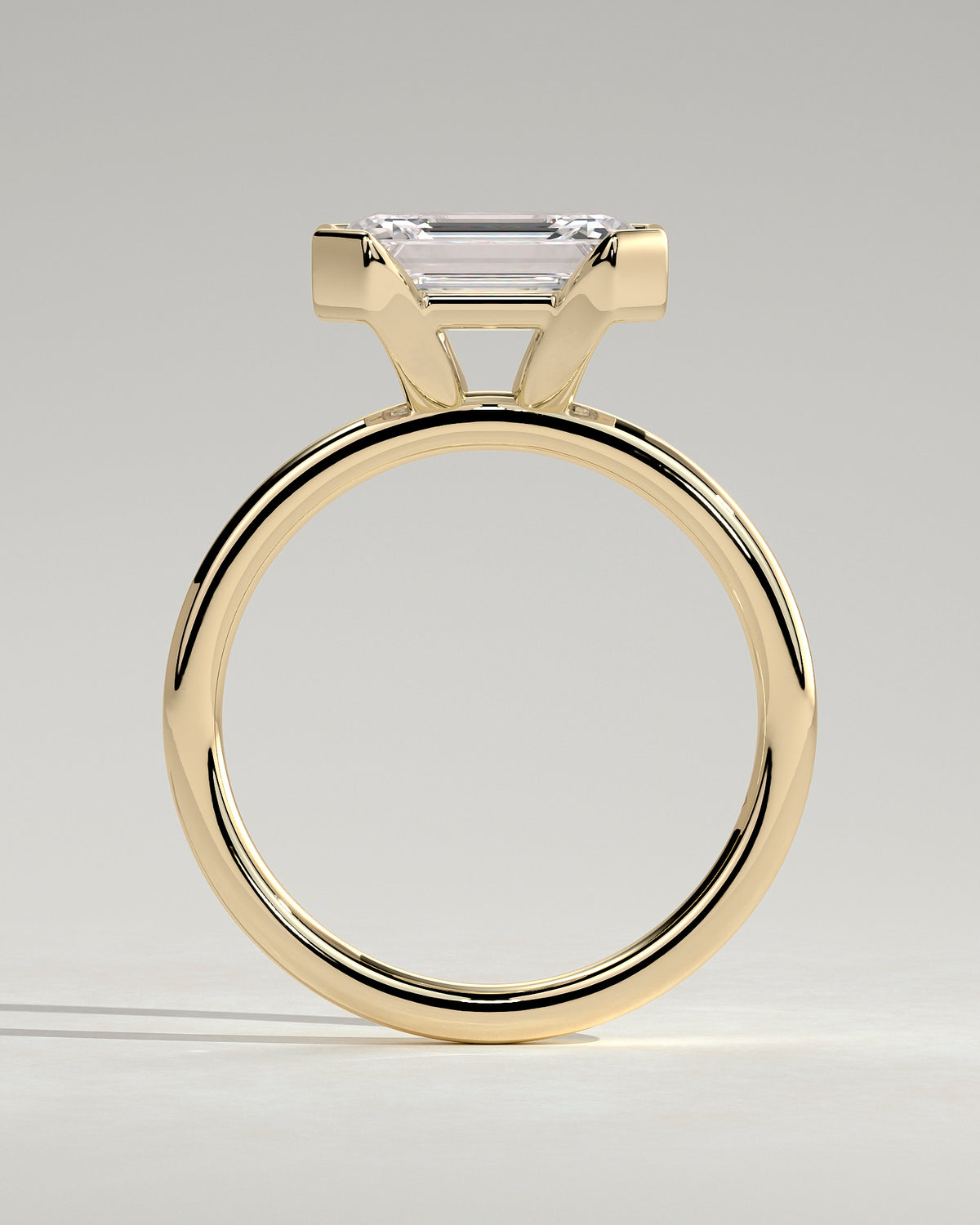 MET 0092 - 3 ct center stone - 18k Yellow Gold source reference - setting detail view