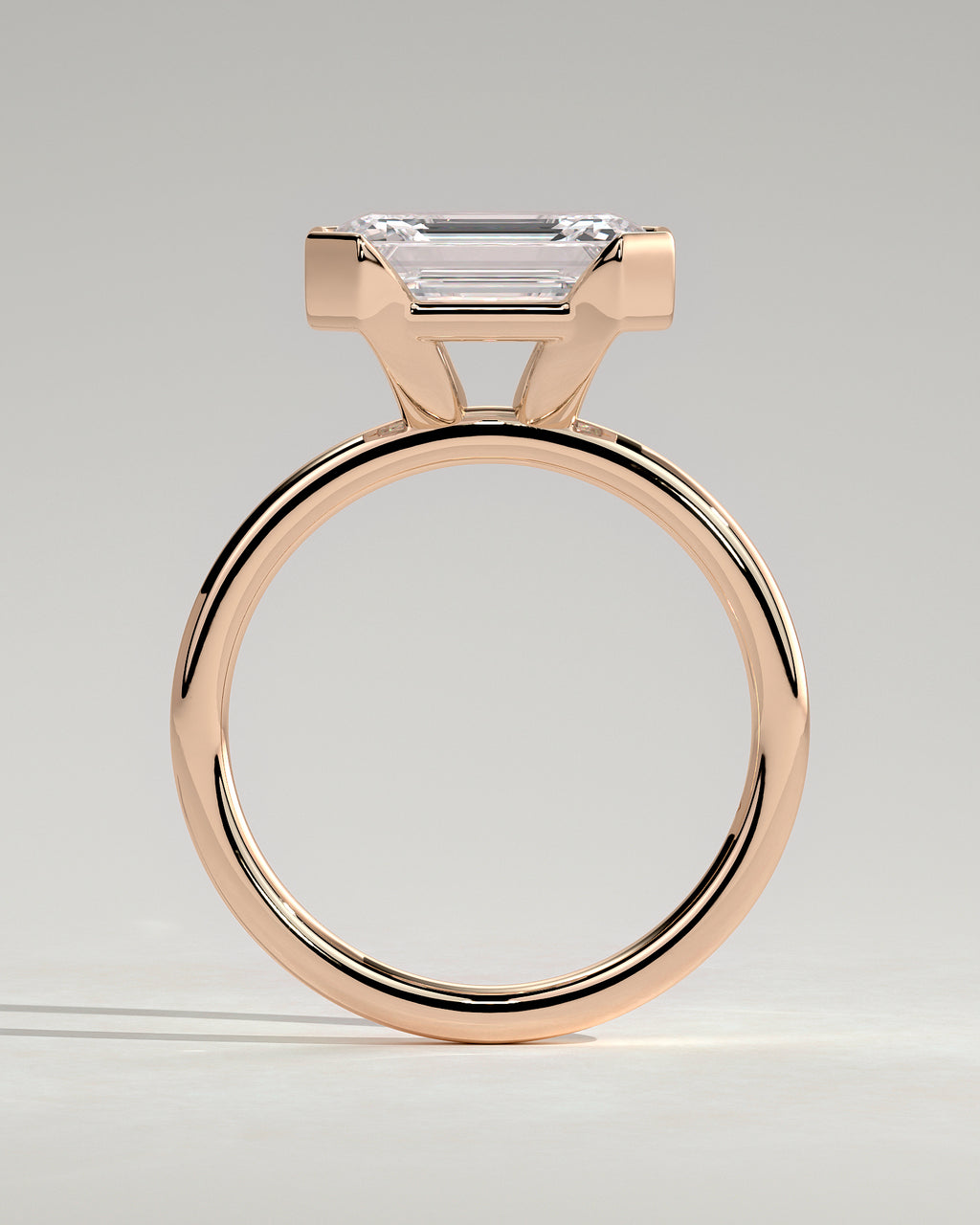 MET 0092 - 4 ct center stone - 18k Rose Gold source reference - setting detail view