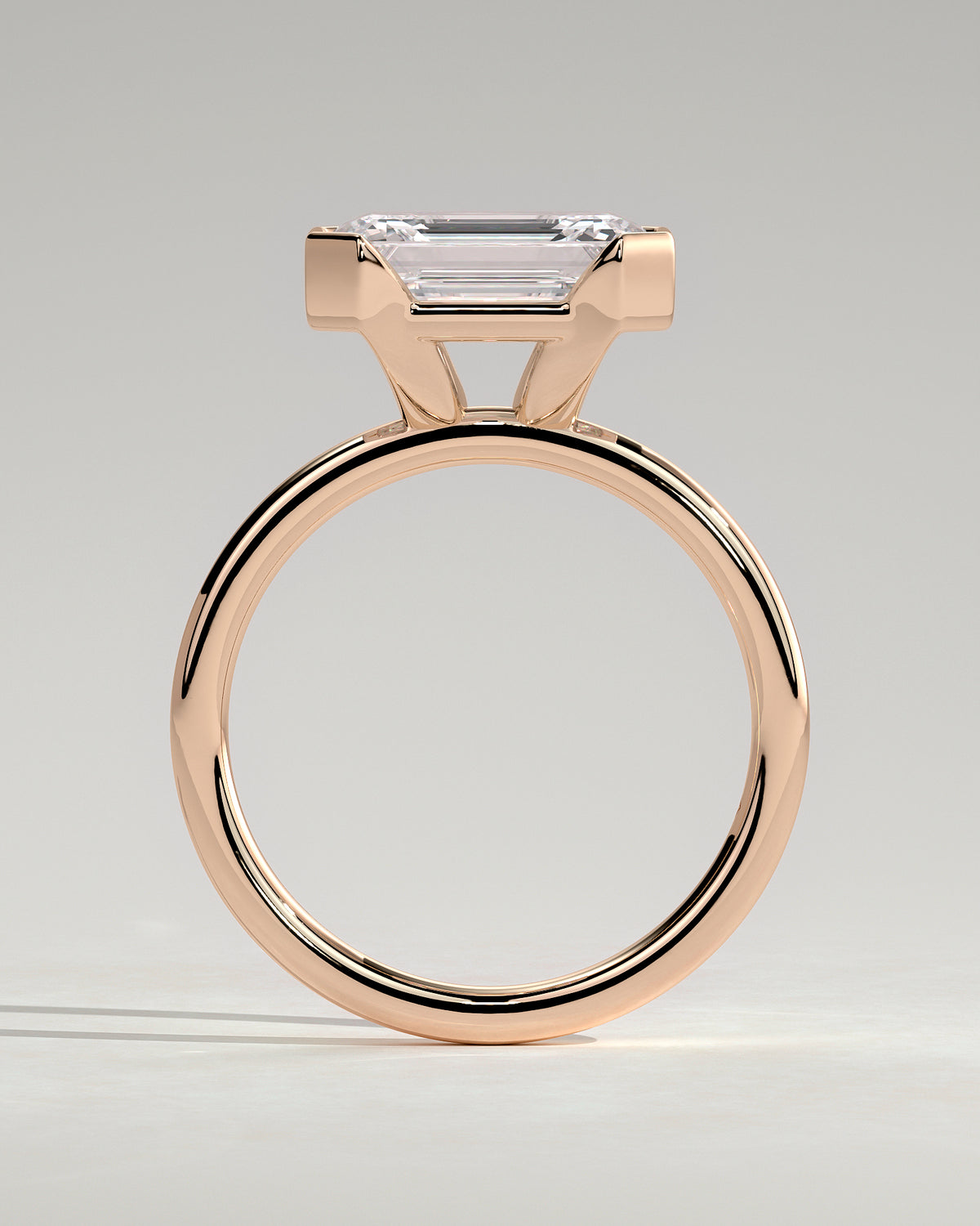 MET 0092 - 4 ct center stone - 18k Rose Gold source reference - setting detail view