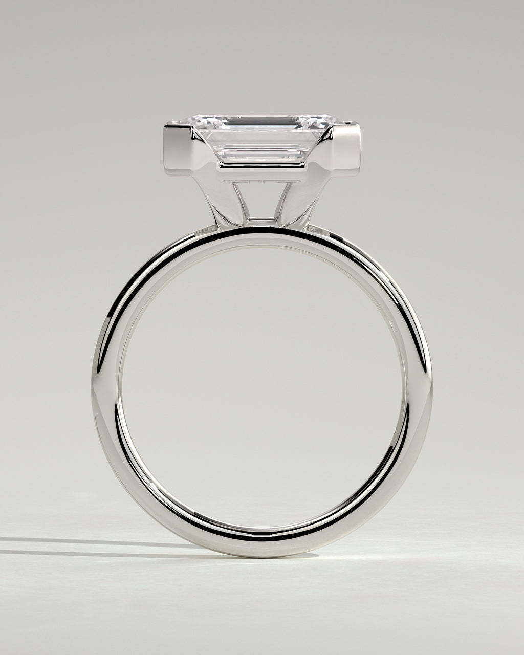MET 0092 - 4 ct center stone - 18k White Gold source reference - setting detail view