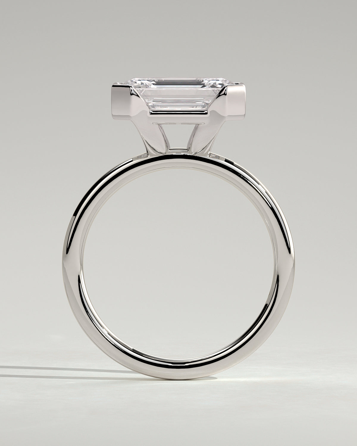 MET 0092 - 4 ct center stone - 18k White Gold source reference - setting detail view