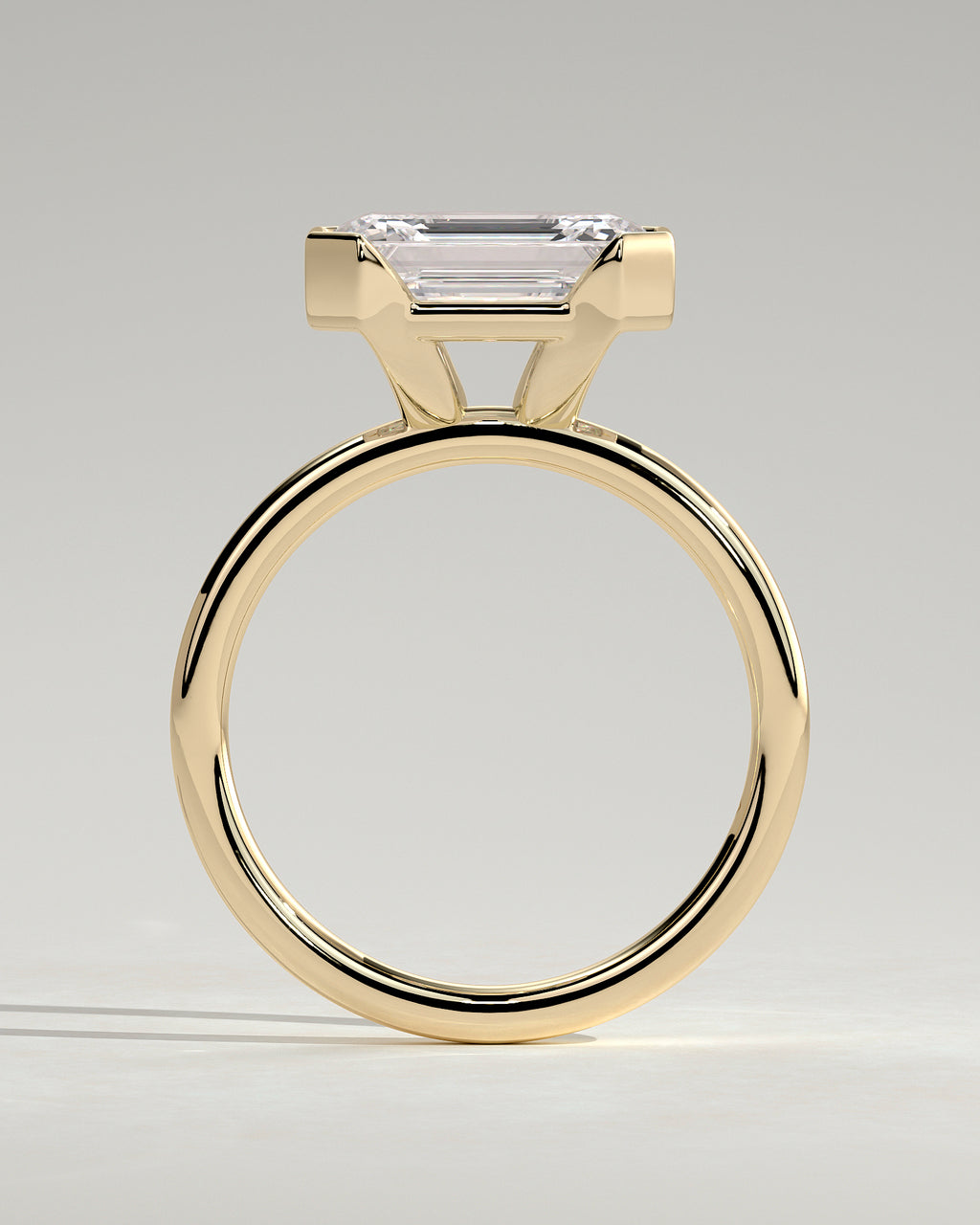 MET 0092 - 4 ct center stone - 18k Yellow Gold source reference - setting detail view