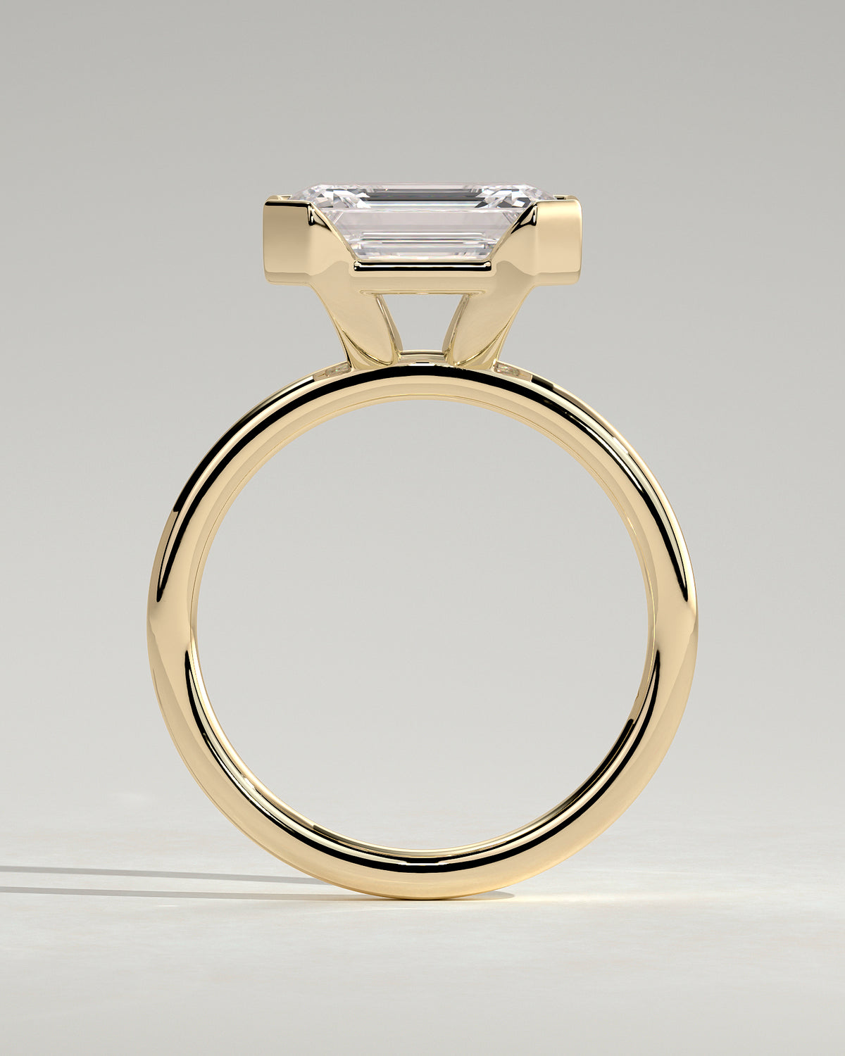 MET 0092 - 4 ct center stone - 18k Yellow Gold source reference - setting detail view