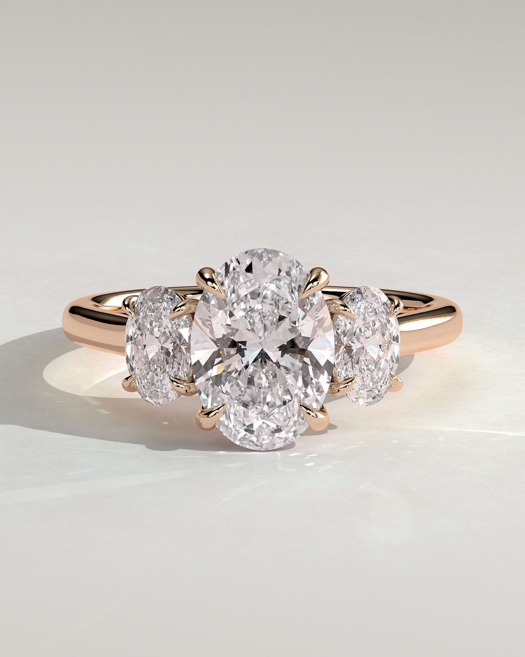 MET 0093 - 2 ct center stone - 18k Rose Gold source reference - front view