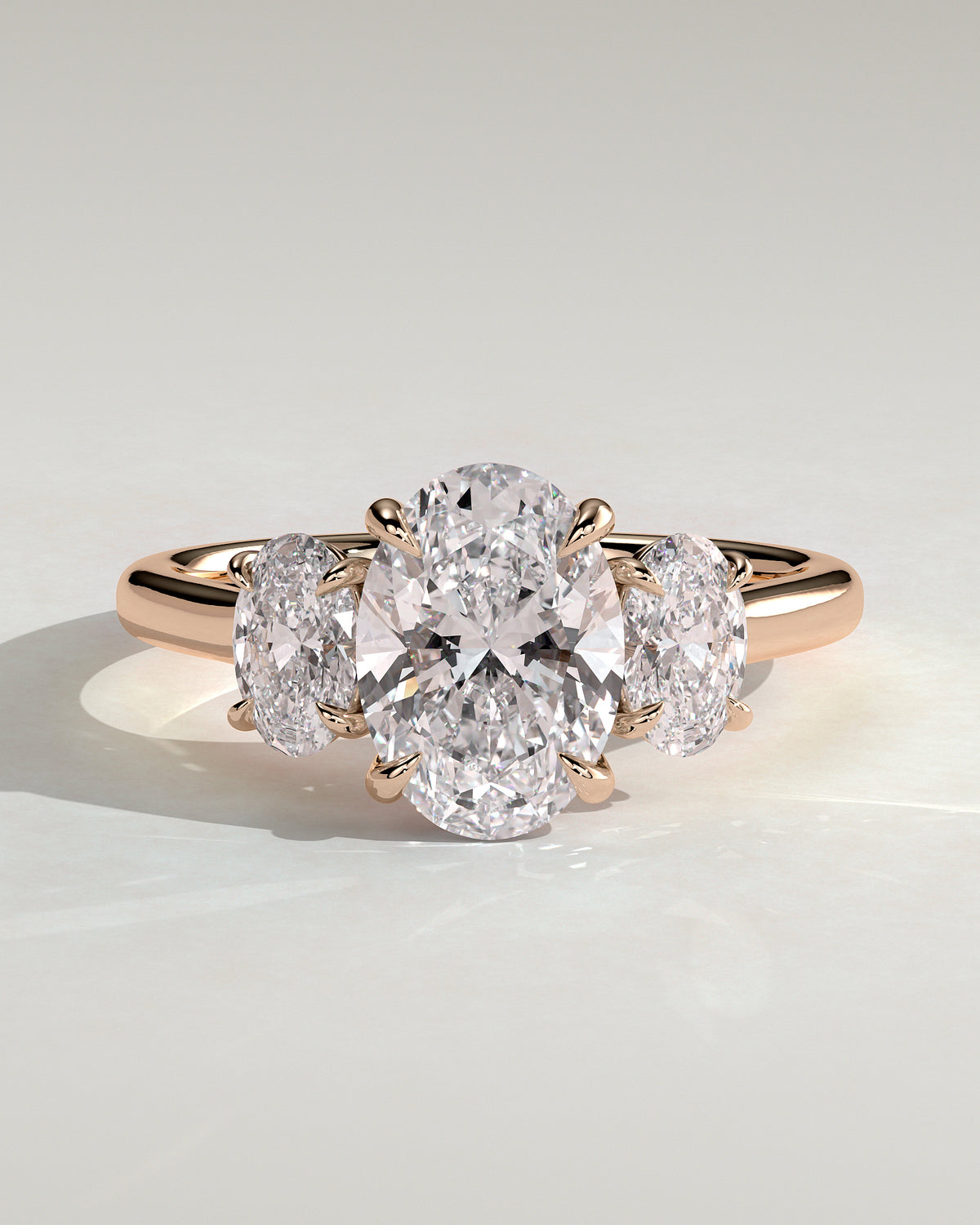 MET 0093 - 2 ct center stone - 18k Rose Gold source reference - front view