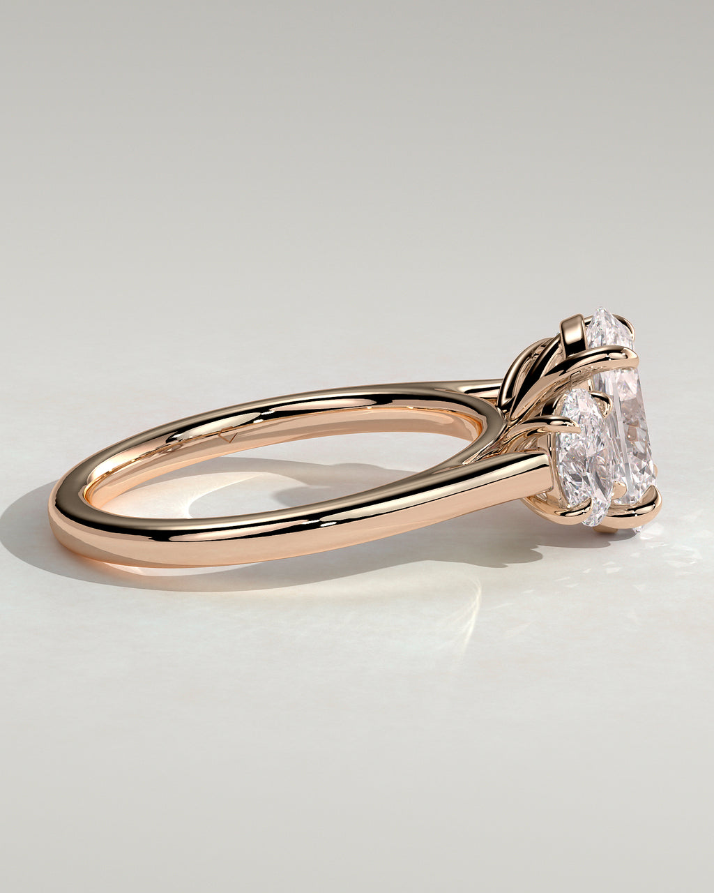 MET 0093 - 2 ct center stone - 18k Rose Gold source reference - setting detail view