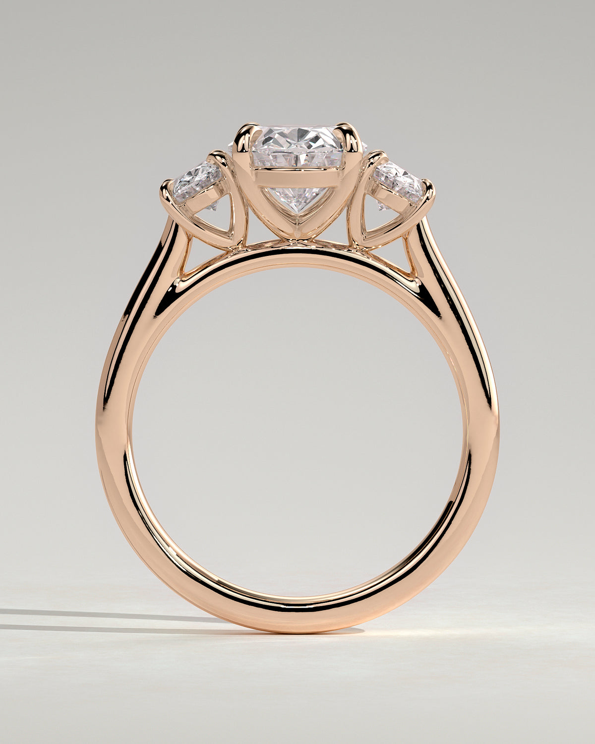 MET 0093 - 2 ct center stone - 18k Rose Gold source reference - setting detail view