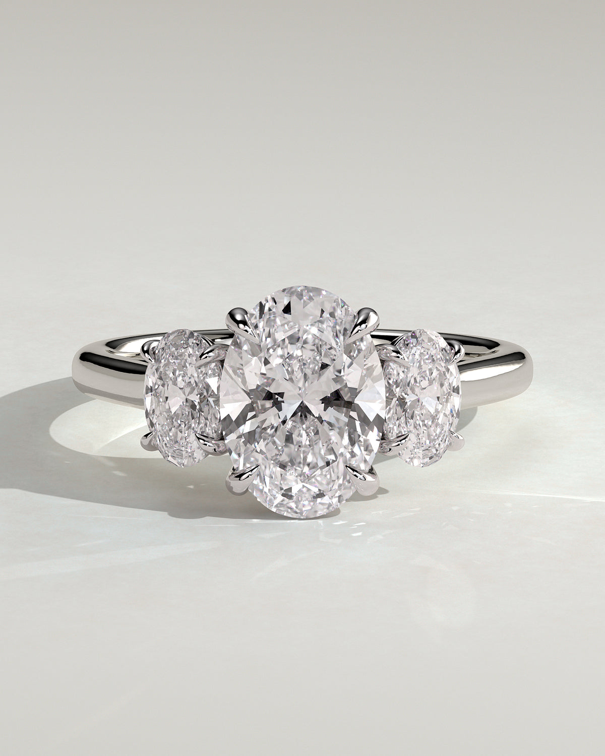 MET 0093 - 2 ct center stone - 18k White Gold source reference - front view
