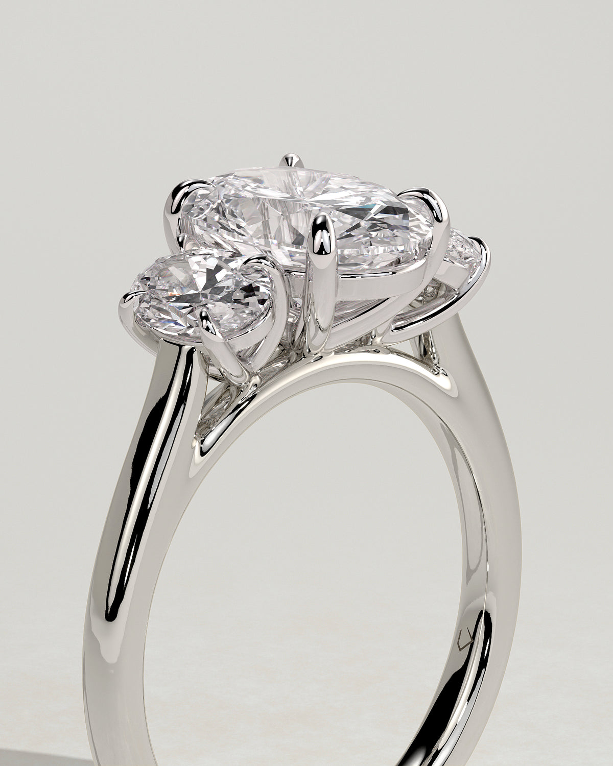 MET 0093 - 2 ct center stone - 18k White Gold source reference - setting detail view