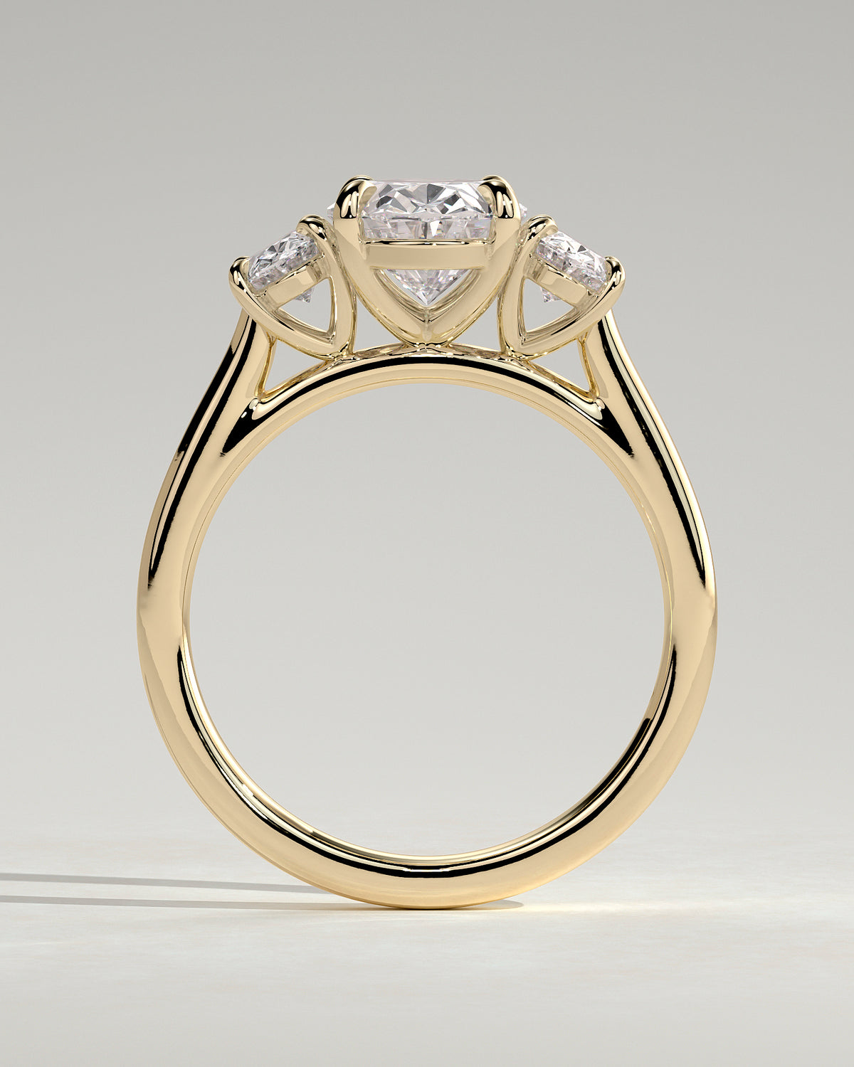 MET 0093 - 2 ct center stone - 18k Yellow Gold source reference - setting detail view