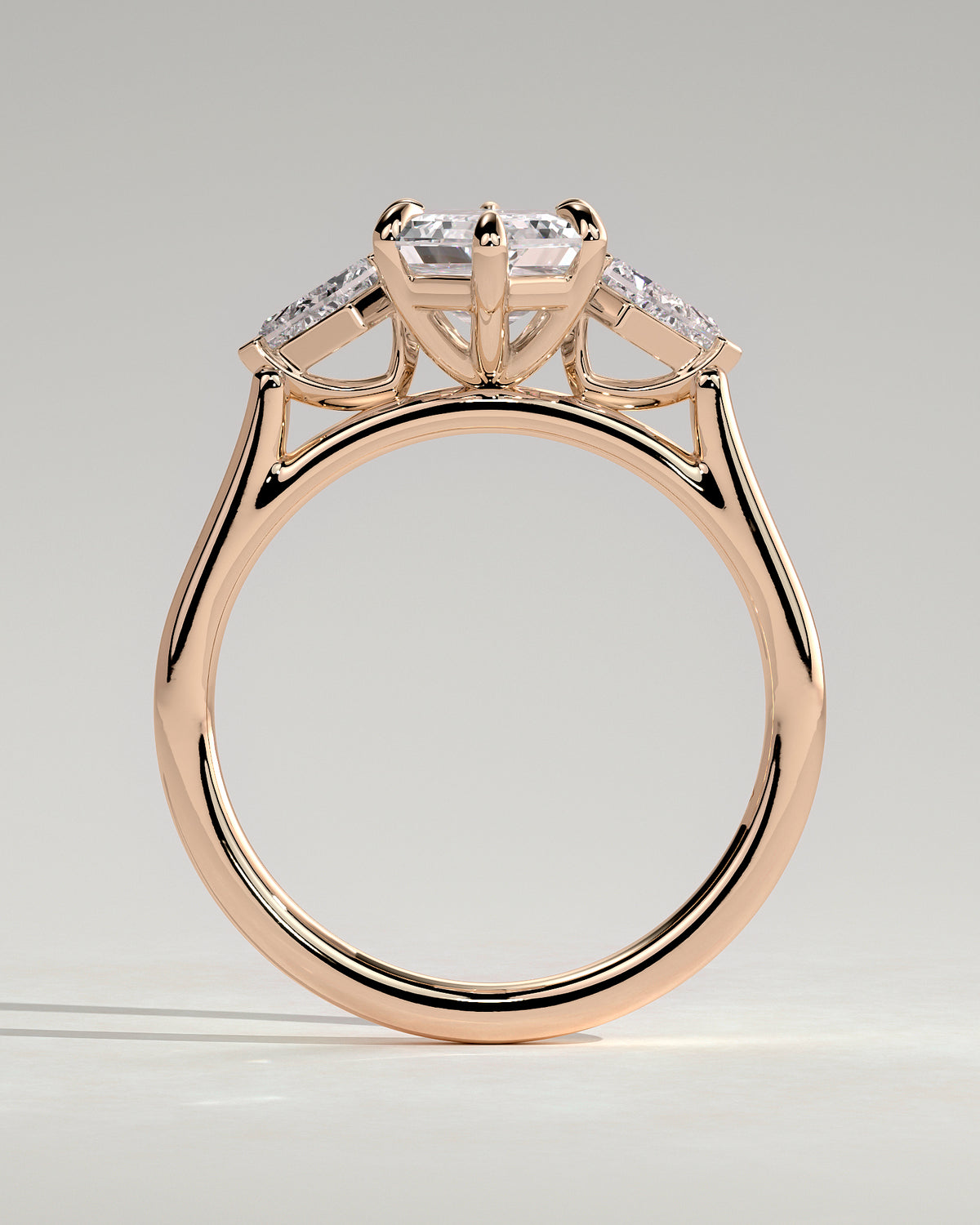 MET 0095 - 2 ct center stone - 18k Rose Gold source reference - setting detail view