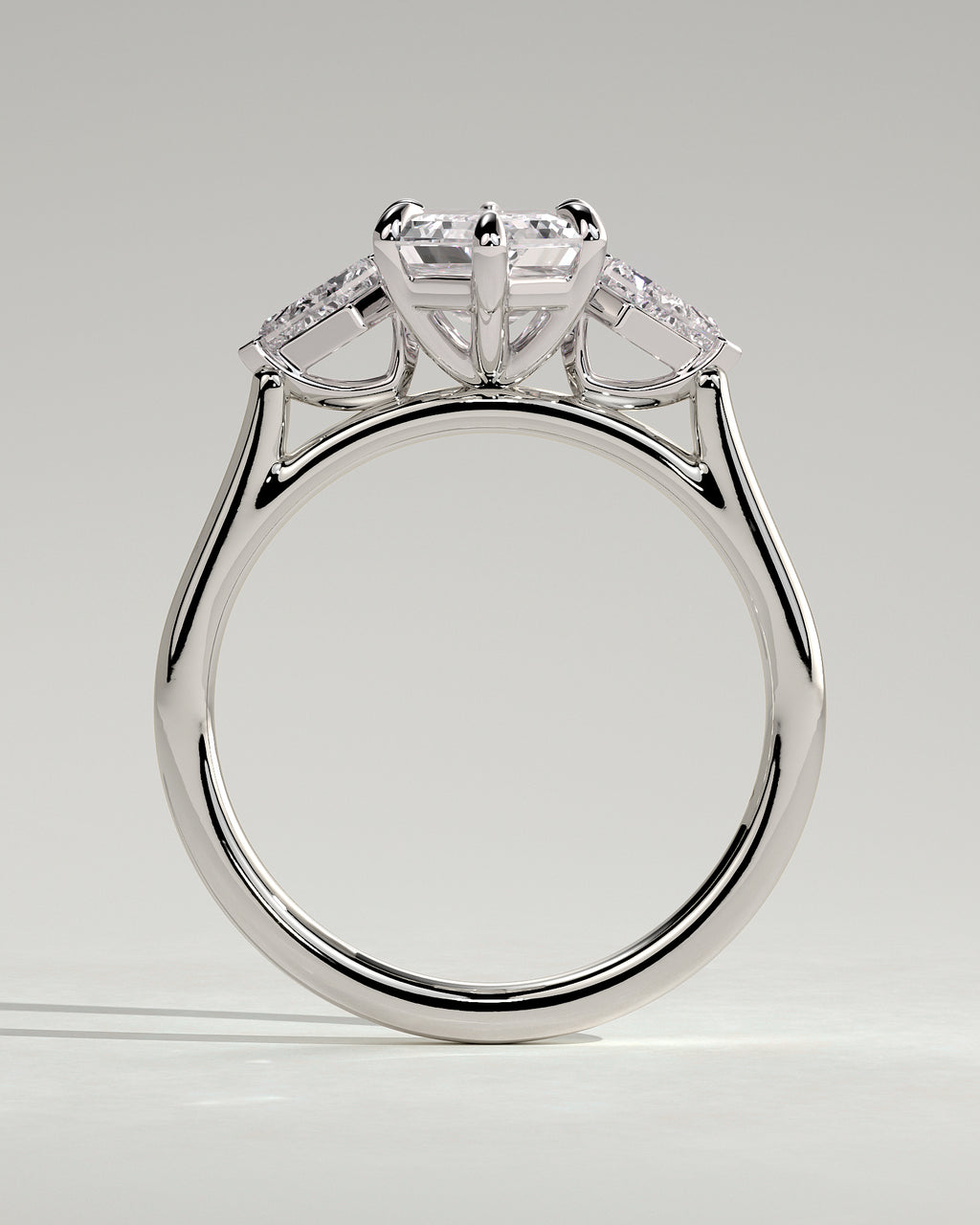 MET 0095 - 2 ct center stone - 18k White Gold source reference - setting detail view
