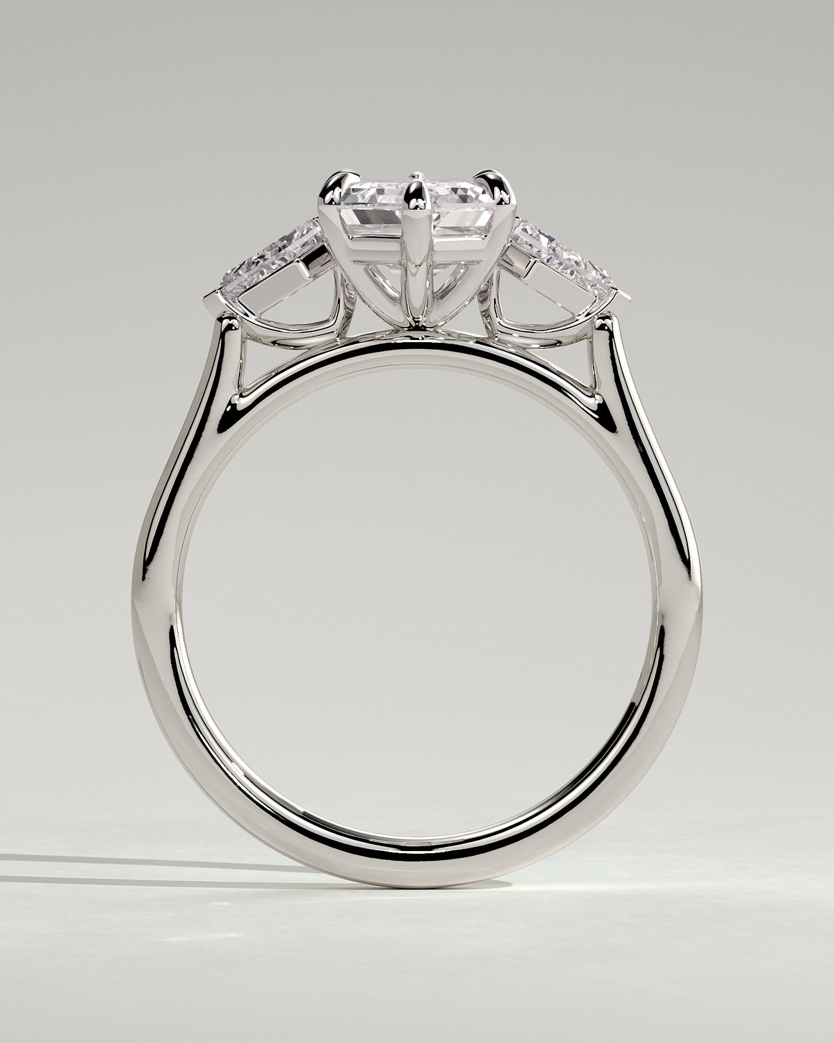 MET 0095 - 2 ct center stone - 18k White Gold source reference - setting detail view