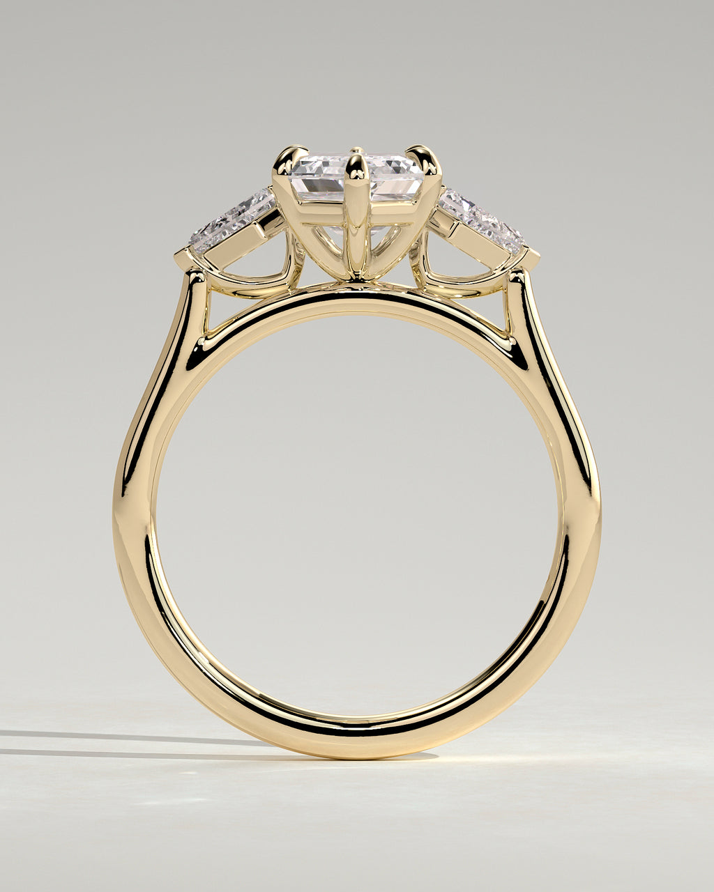 MET 0095 - 2 ct center stone - 18k Yellow Gold source reference - setting detail view
