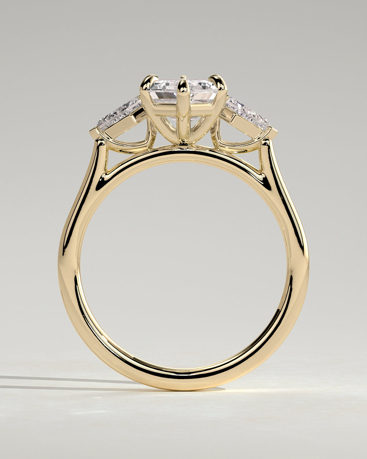 MET 0095 - 2 ct center stone - 18k Yellow Gold source reference - setting detail view