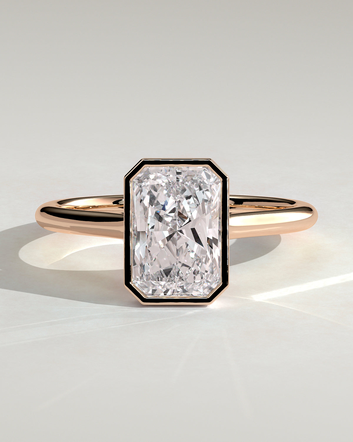 MET 0096 - 2 ct center stone - 18k Rose Gold source reference - front view
