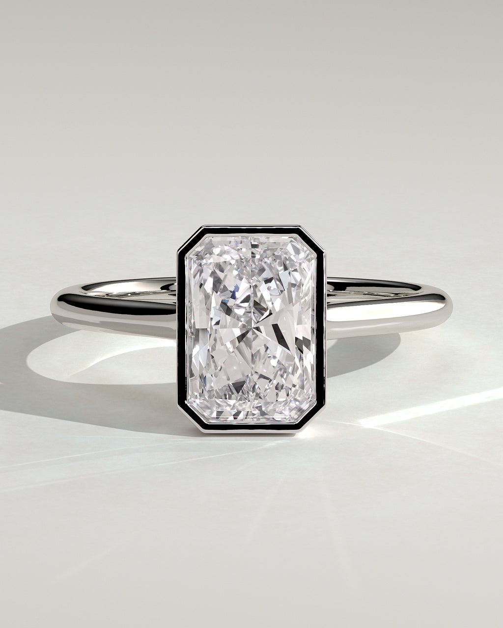 MET 0096 - 2 ct center stone - 18k White Gold source reference - front view