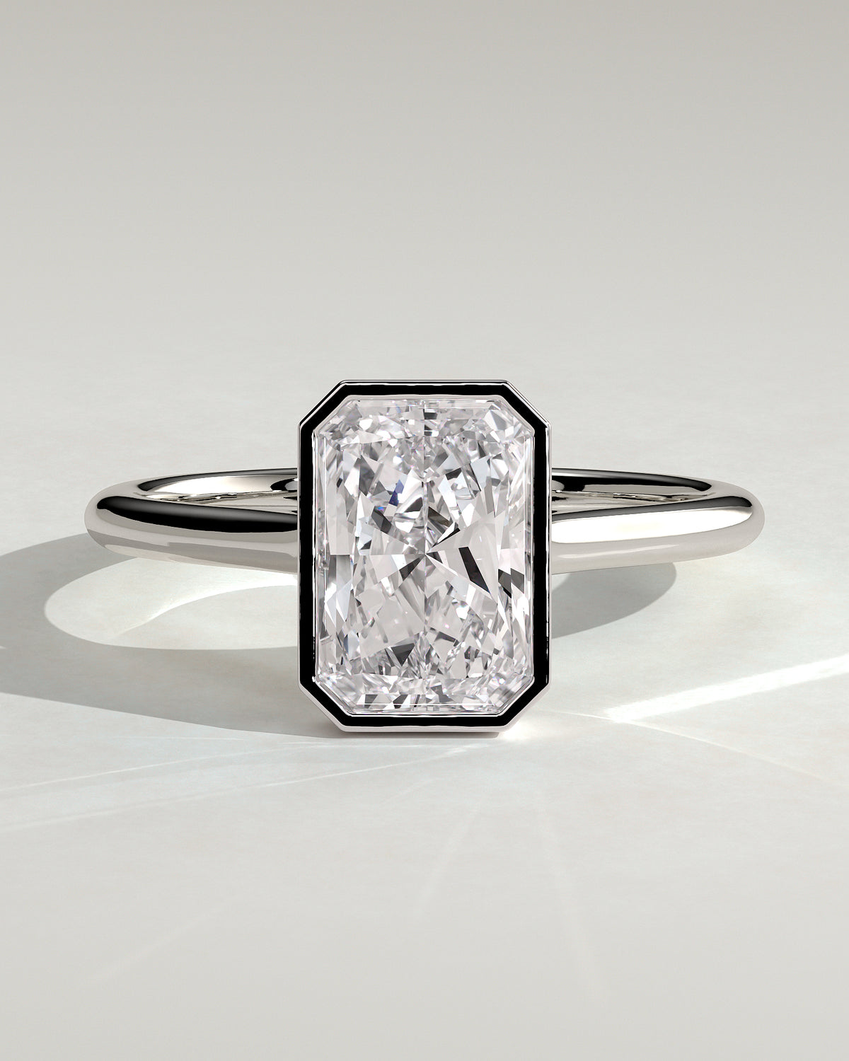 MET 0096 - 2 ct center stone - 18k White Gold source reference - front view
