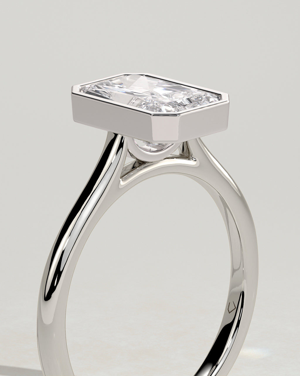 MET 0096 - 2 ct center stone - 18k White Gold source reference - setting detail view