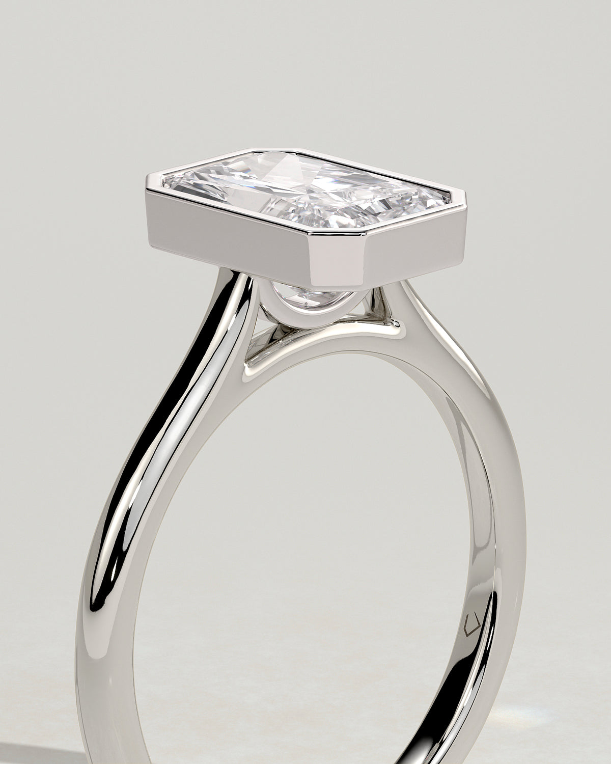 MET 0096 - 2 ct center stone - 18k White Gold source reference - setting detail view