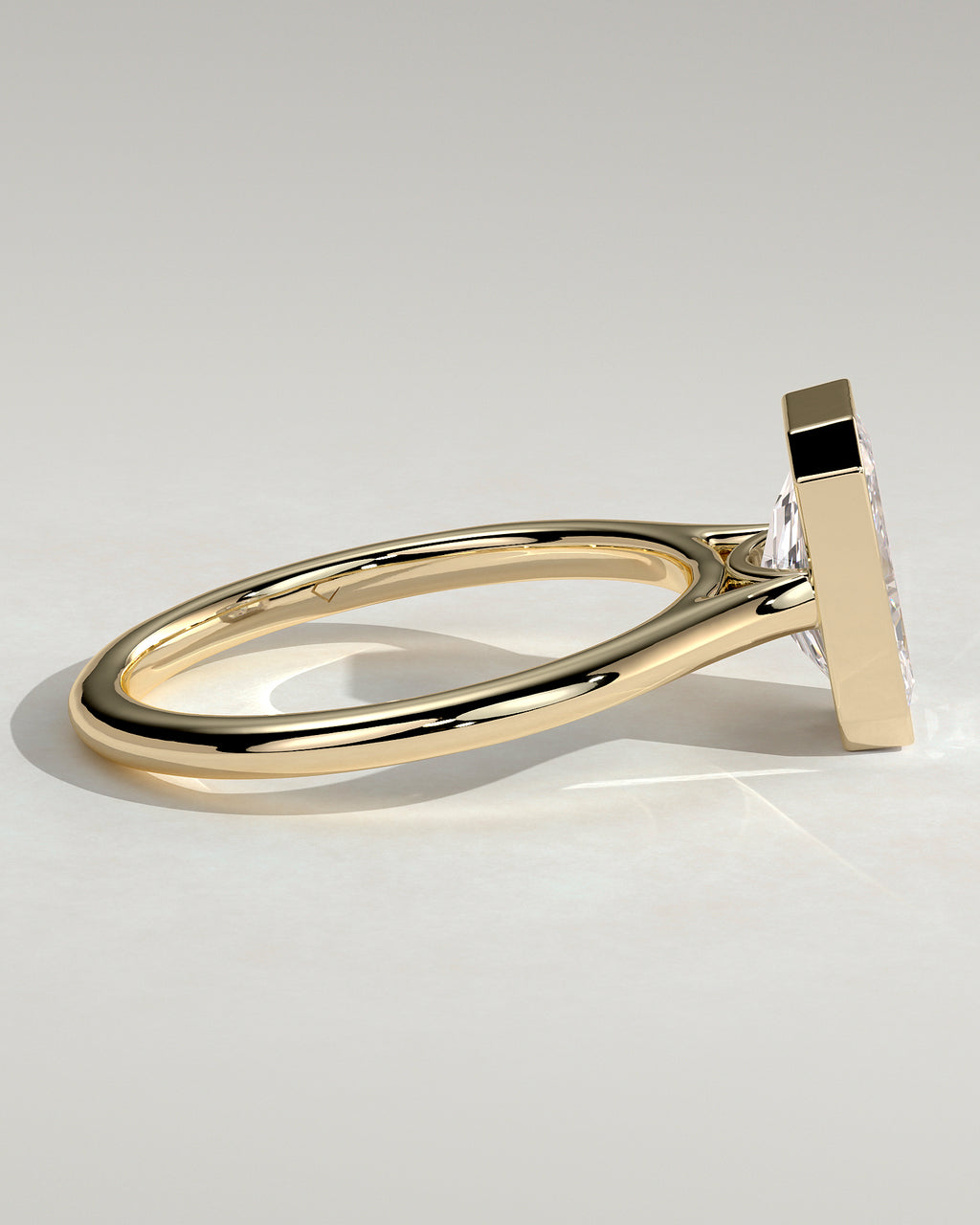 MET 0096 - 2 ct center stone - 18k Yellow Gold source reference - setting detail view