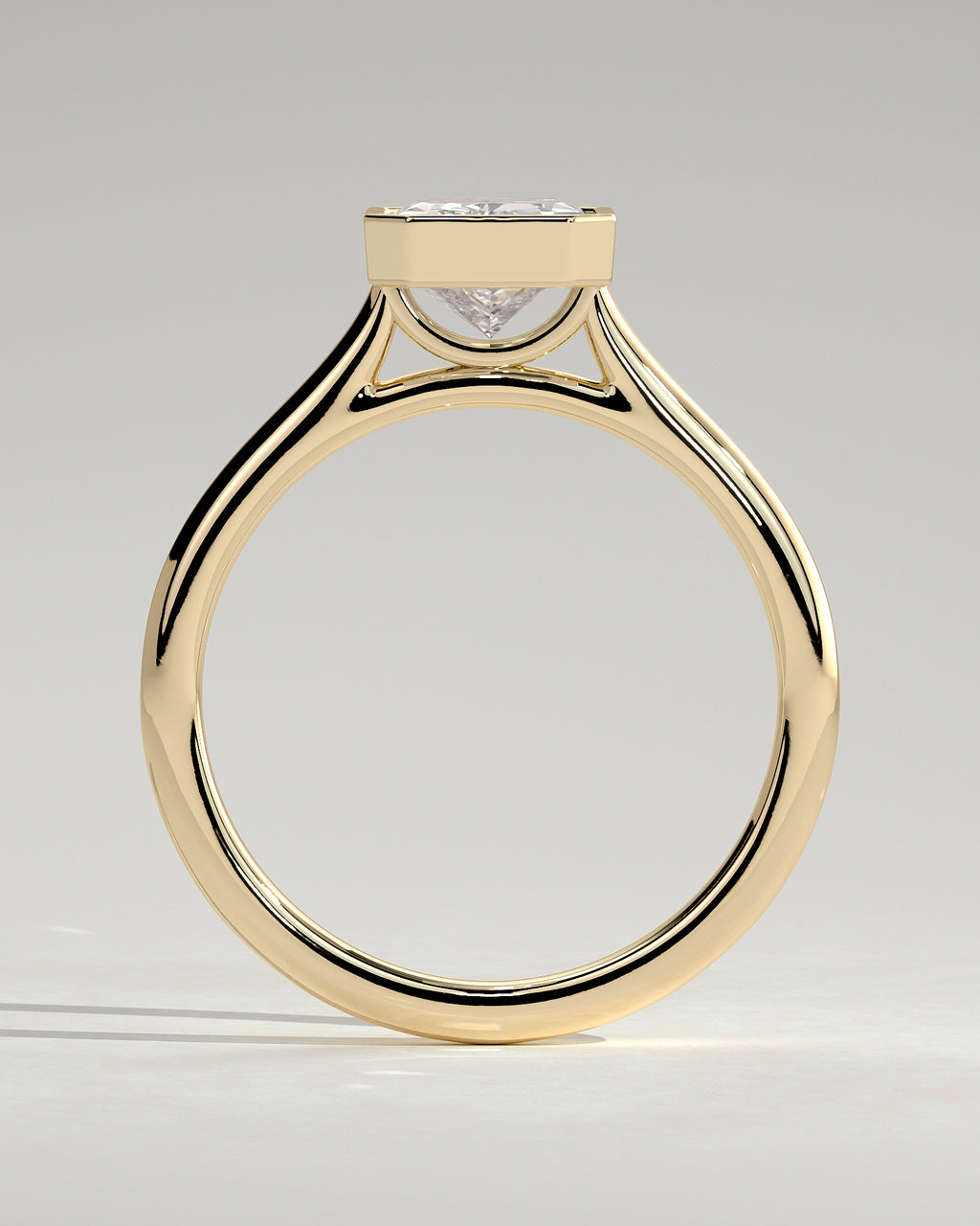 MET 0096 - 2 ct center stone - 18k Yellow Gold source reference - setting detail view