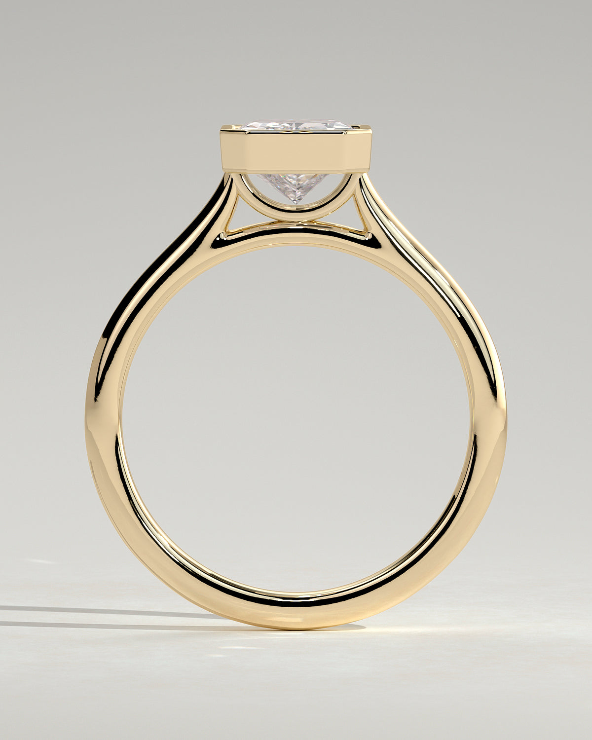 MET 0096 - 2 ct center stone - 18k Yellow Gold source reference - setting detail view