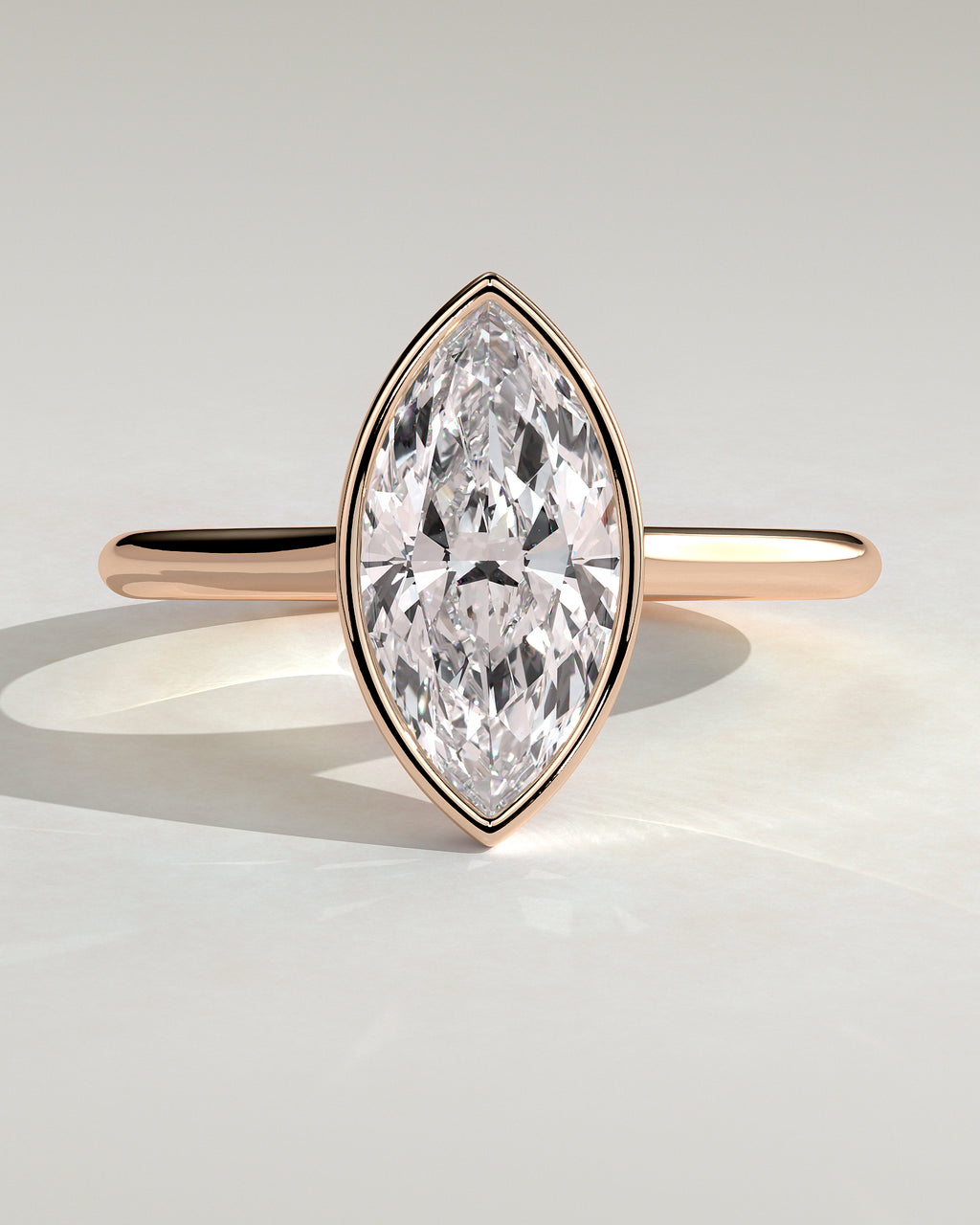 MET 0097 - 2 ct center stone - 18k Rose Gold source reference - front view
