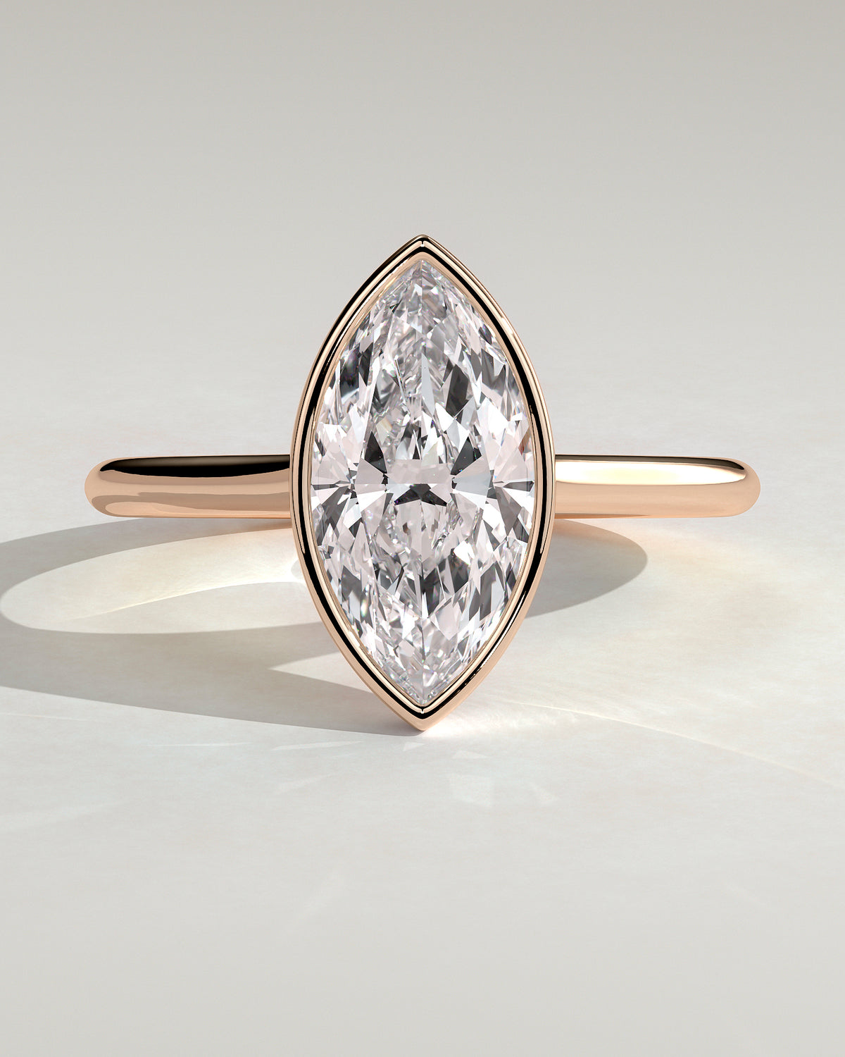 MET 0097 - 2 ct center stone - 18k Rose Gold source reference - front view