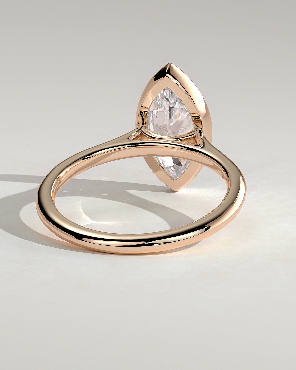 MET 0097 - 2 ct center stone - 18k Rose Gold source reference - setting detail view