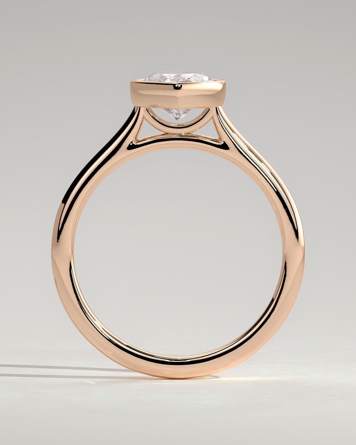 MET 0097 - 2 ct center stone - 18k Rose Gold source reference - setting detail view