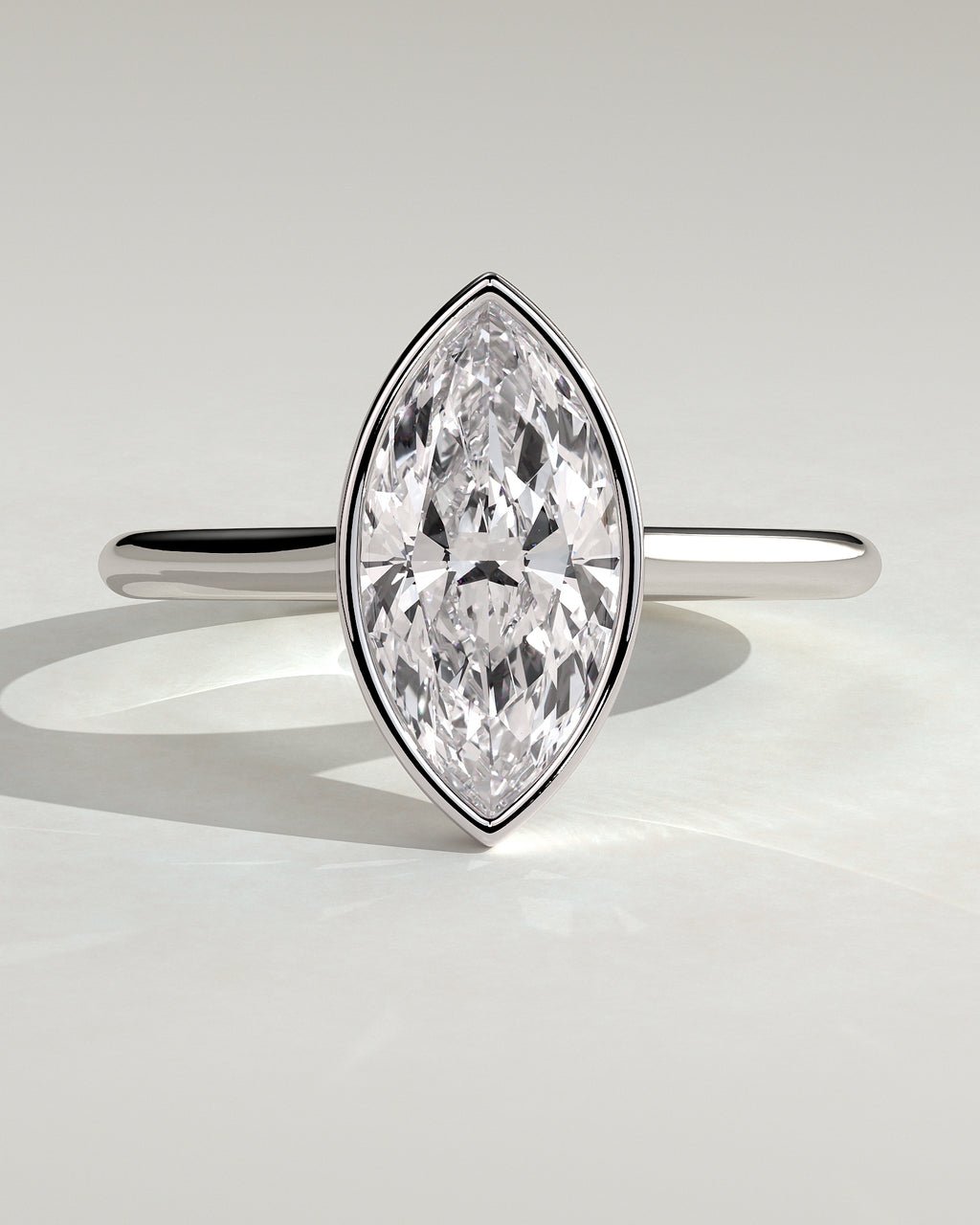 MET 0097 - 2 ct center stone - 18k White Gold source reference - front view
